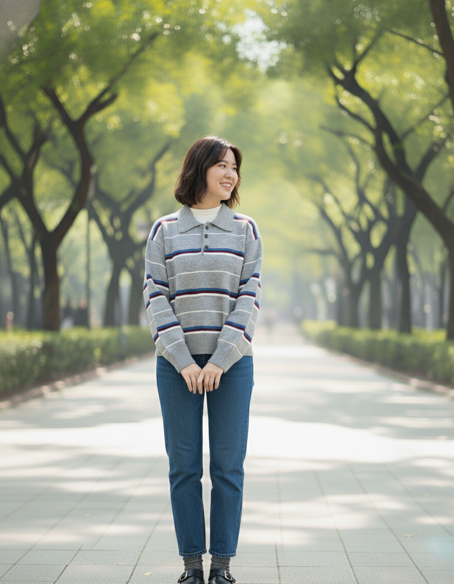 POLO領條紋毛衣3