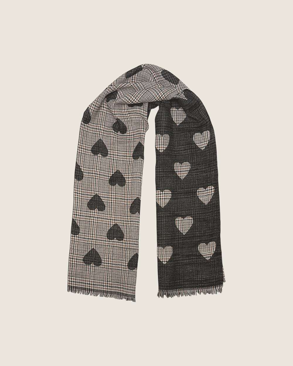 蘇格蘭愛心圍巾-黑