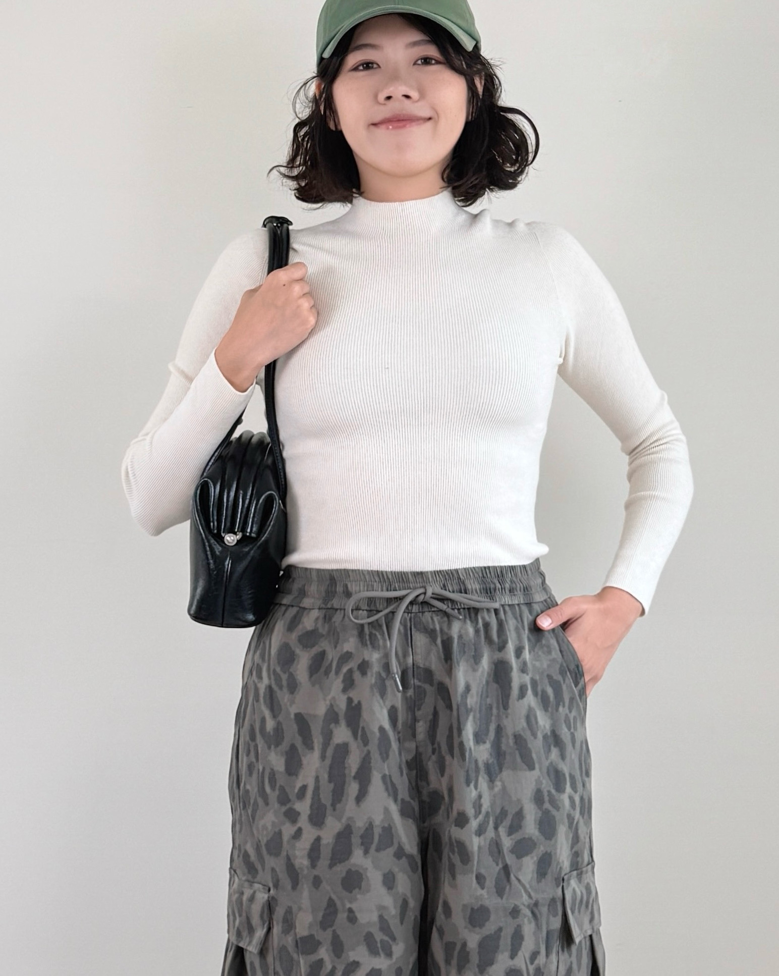 3D小立領上衣-杏4