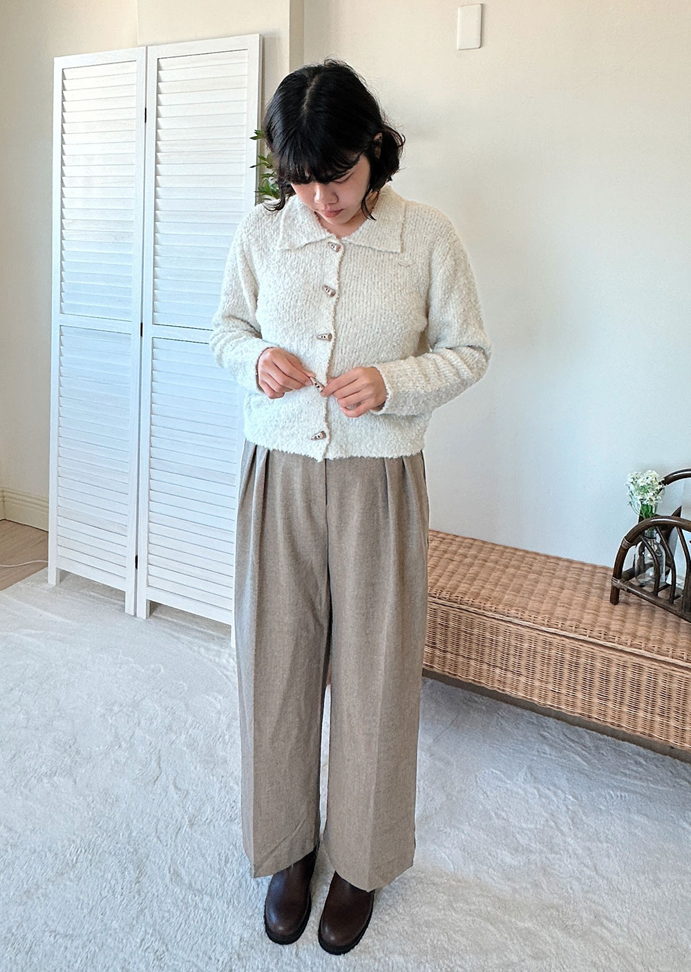 雙摺毛呢西裝褲3