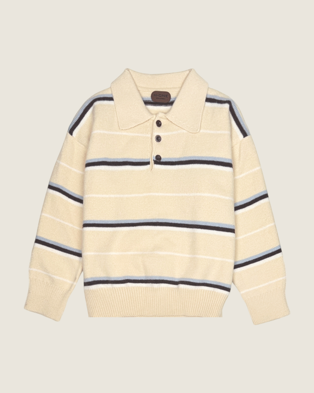 POLO領條紋毛衣