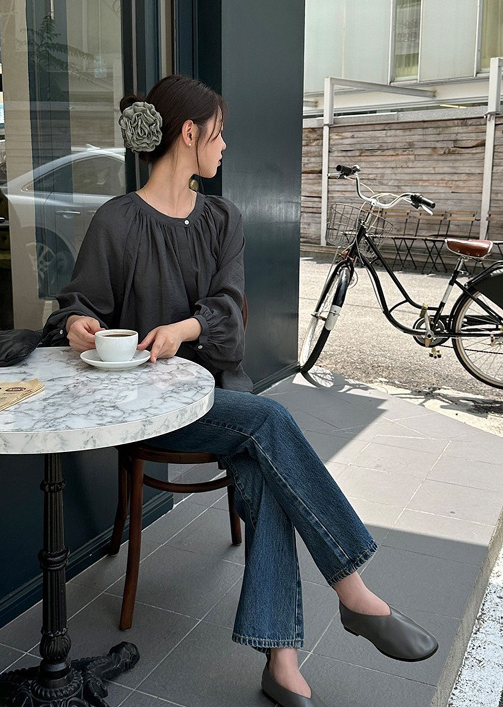 典雅微光澤扣衫5