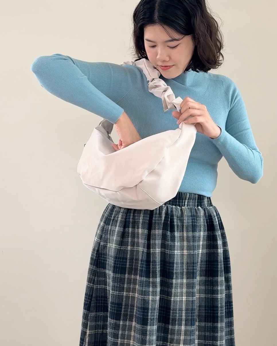 2way光澤側背包-杏5