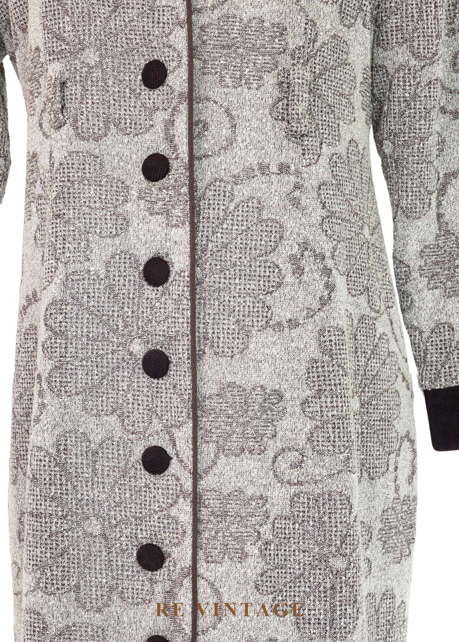 質感單品 - 溫潤培茶壓印花紋西裝式長洋裝9