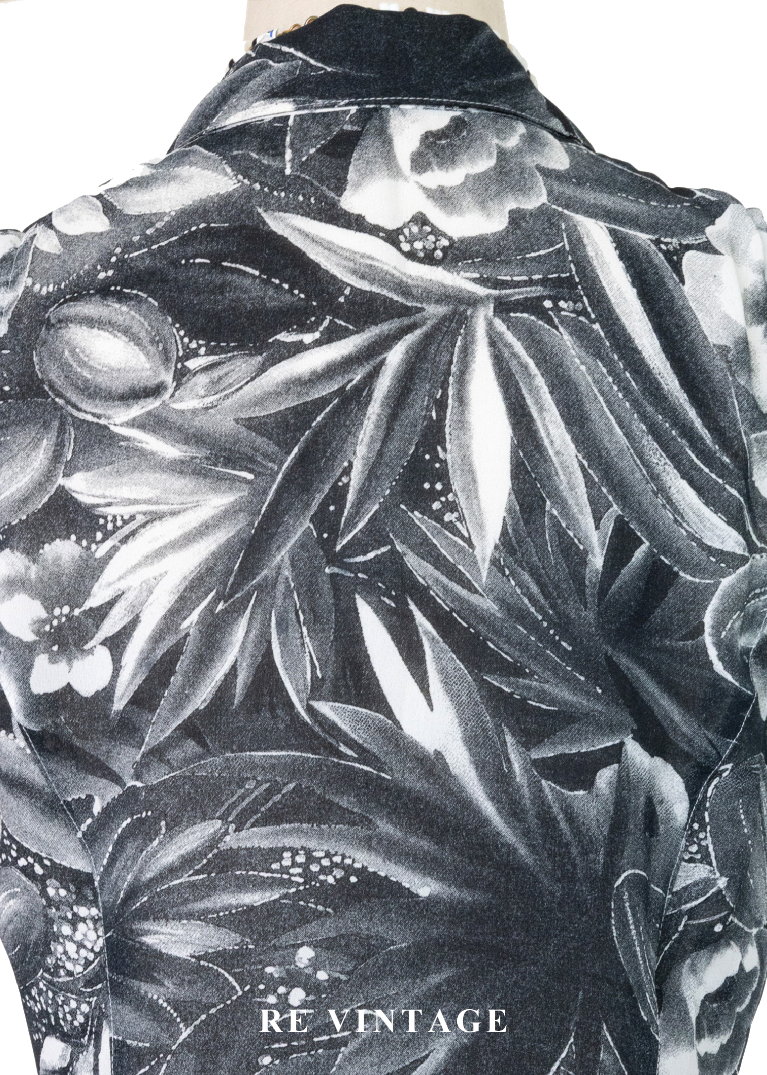 復古底片裡的花朵雙排釦背心12