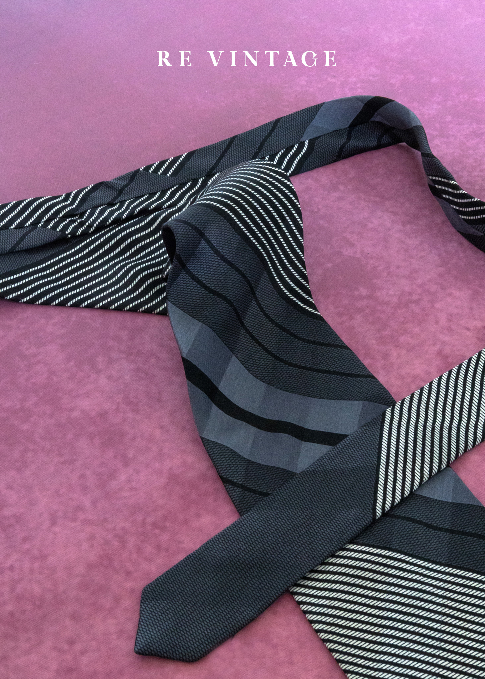 夜色分割灰黑色領帶2