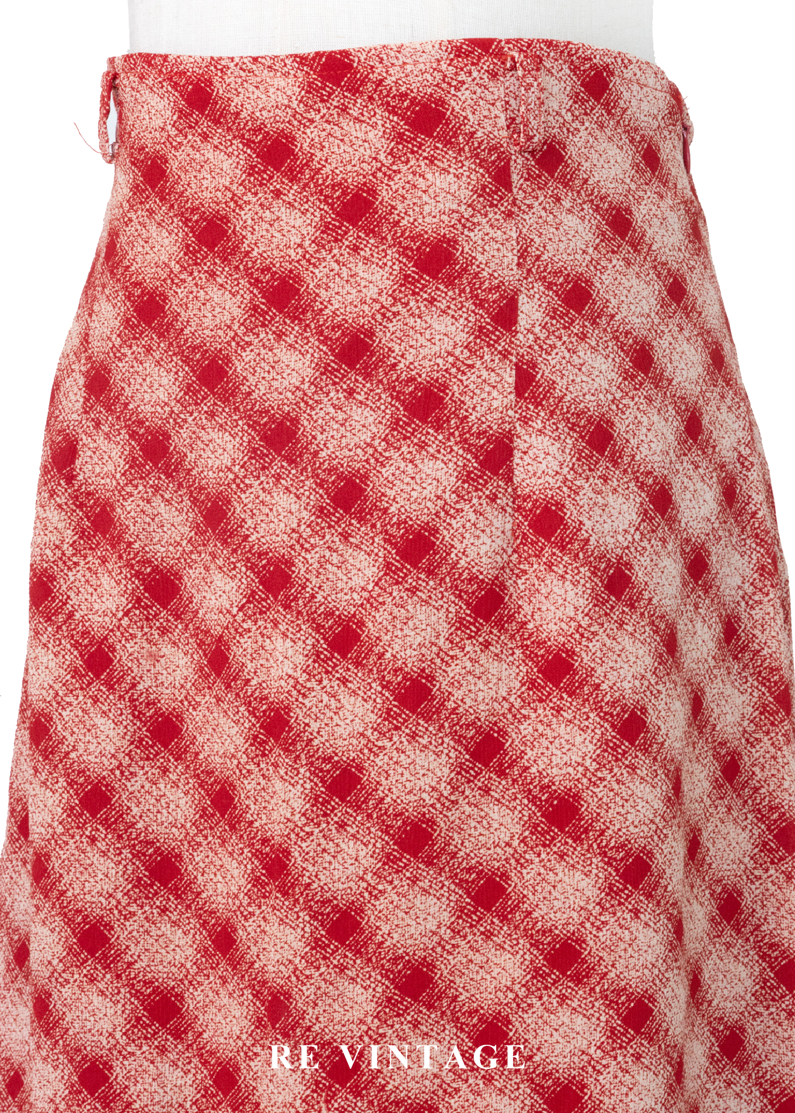 Scarlet checks 暖紅格調短裙 (27")3
