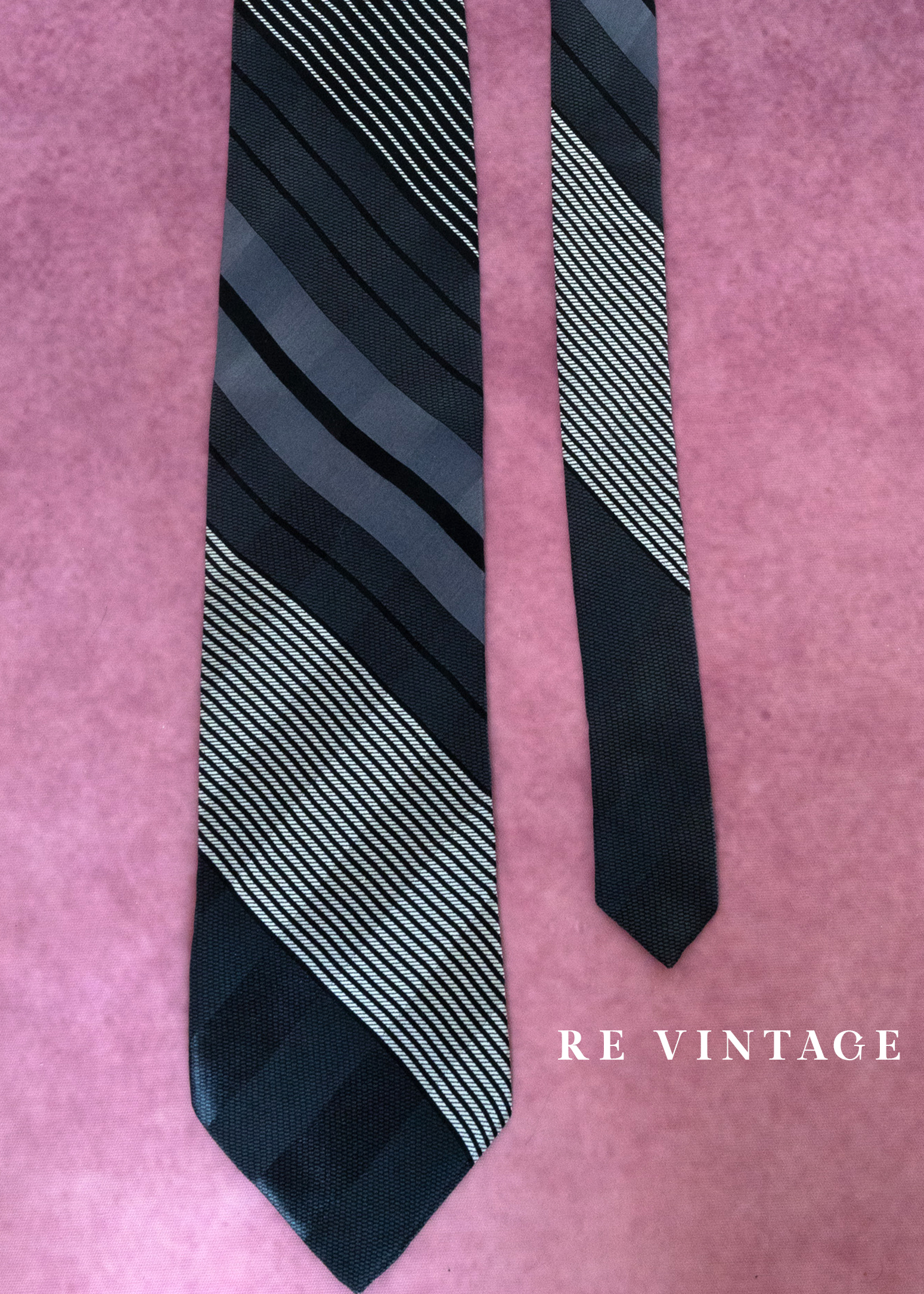 夜色分割灰黑色領帶9