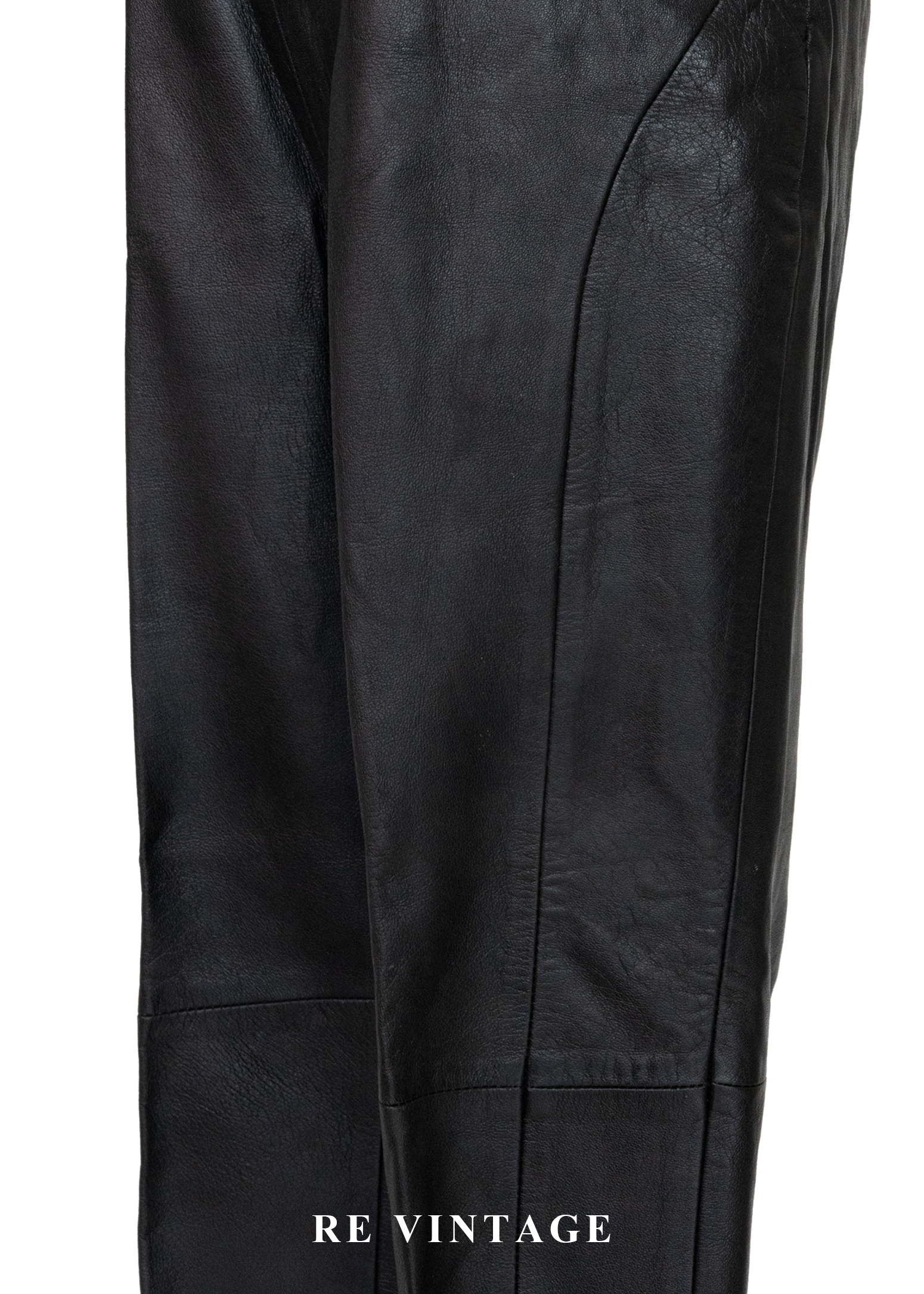 質感單品 - 中古紳士帥氣皮革長褲(27")7
