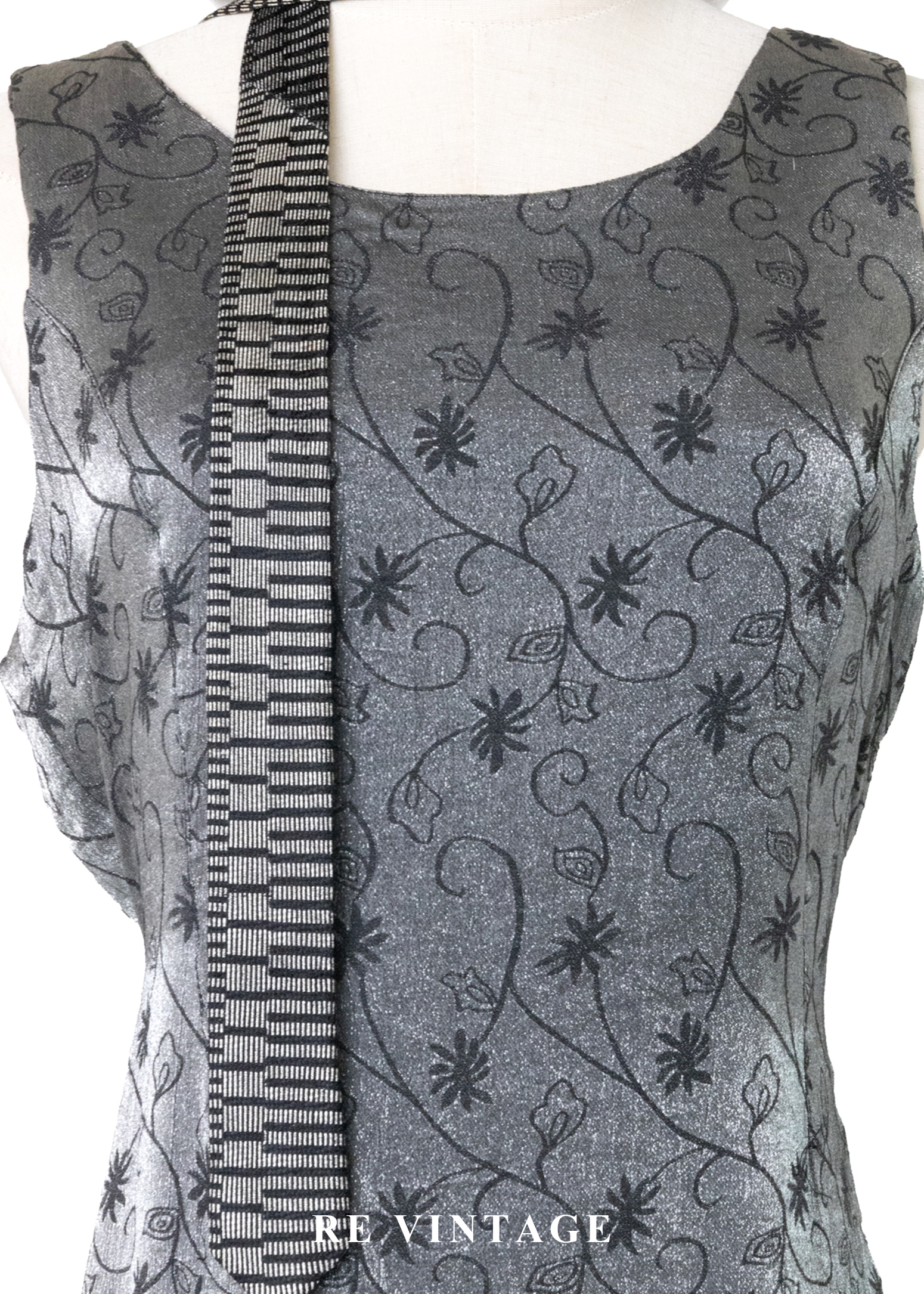 銀河裡的雛菊 - 銀線花卉連身長裙5