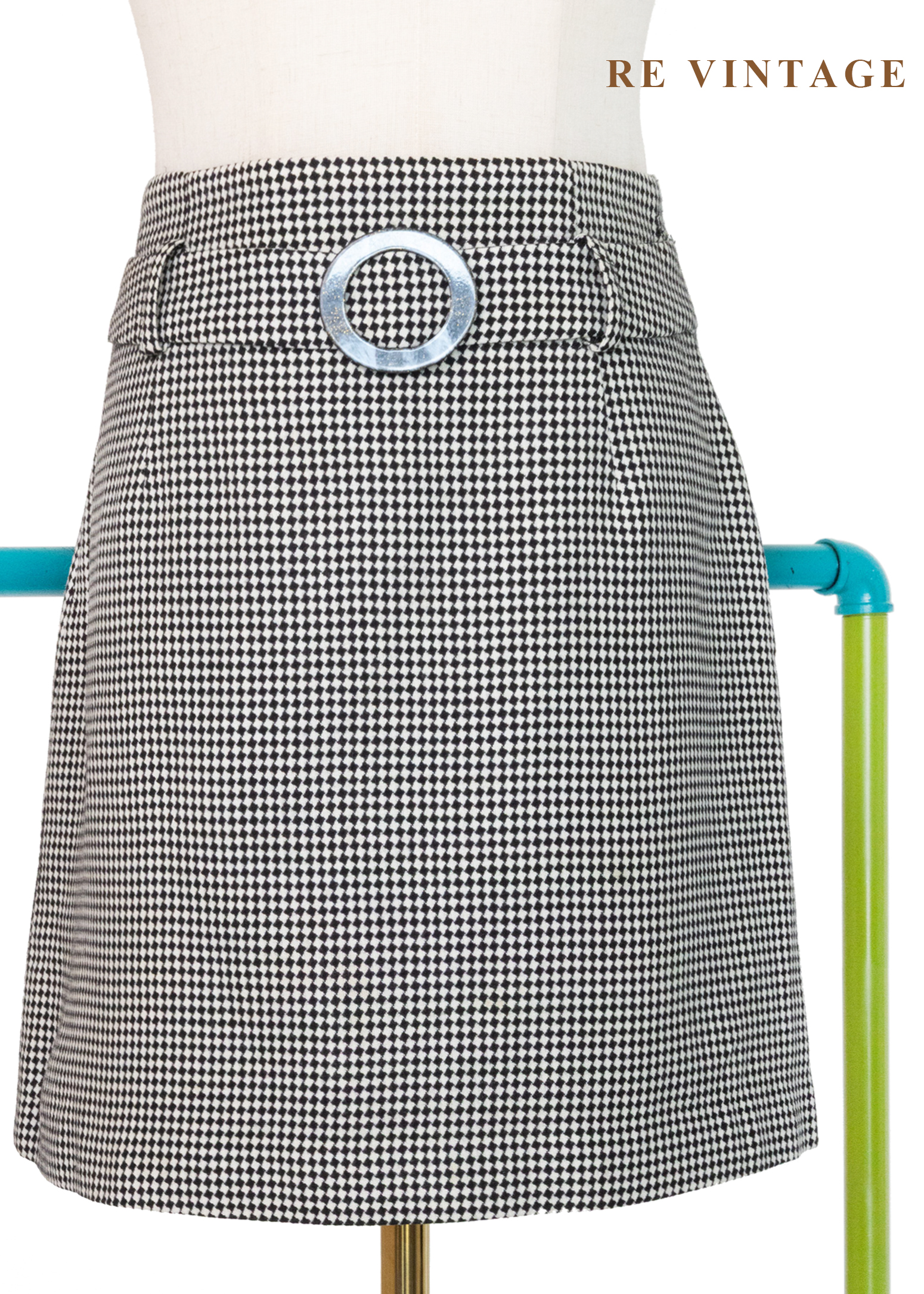 質感單品 - 經典黑白千鳥格短裙（26"）