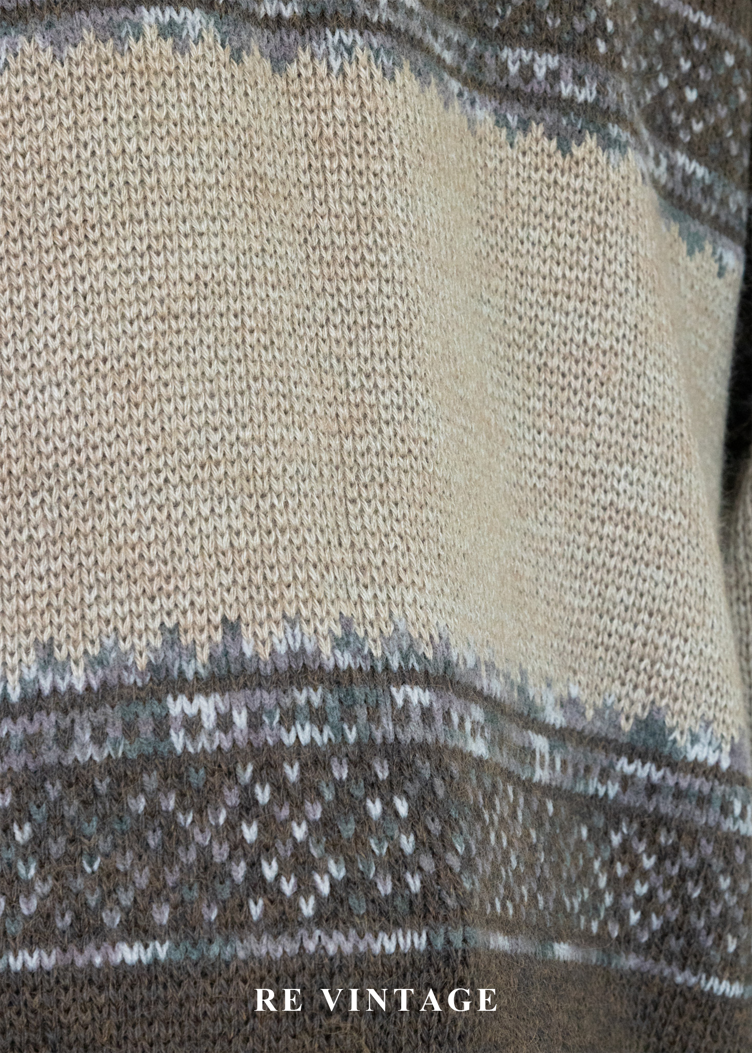 慢生活 - 北國之徑復古幾何緹花針織毛衣14