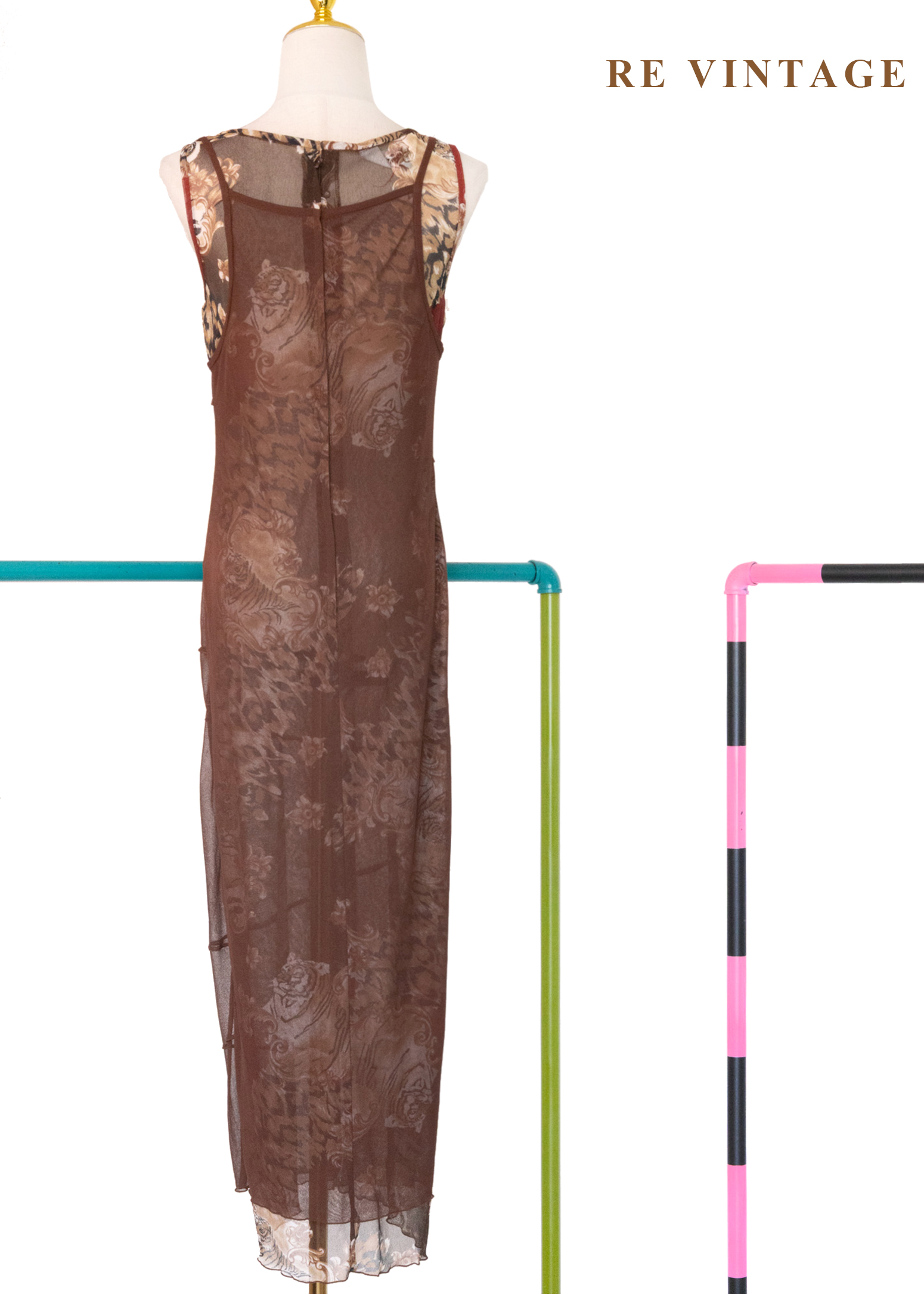 虎虎生風巧克力色長洋裝9