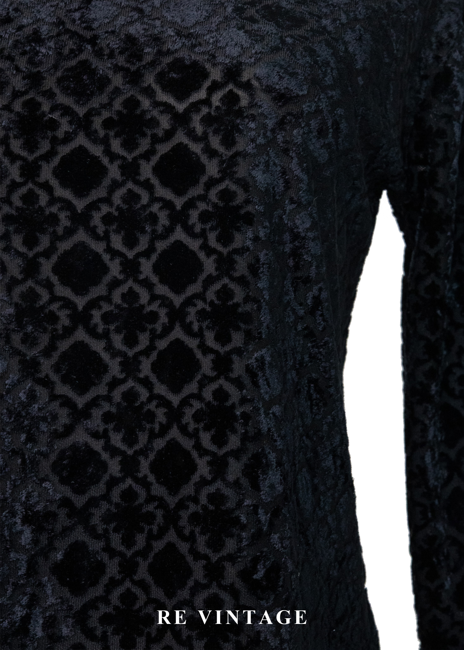 法國製 - 古典壓紋燒絨上衣7