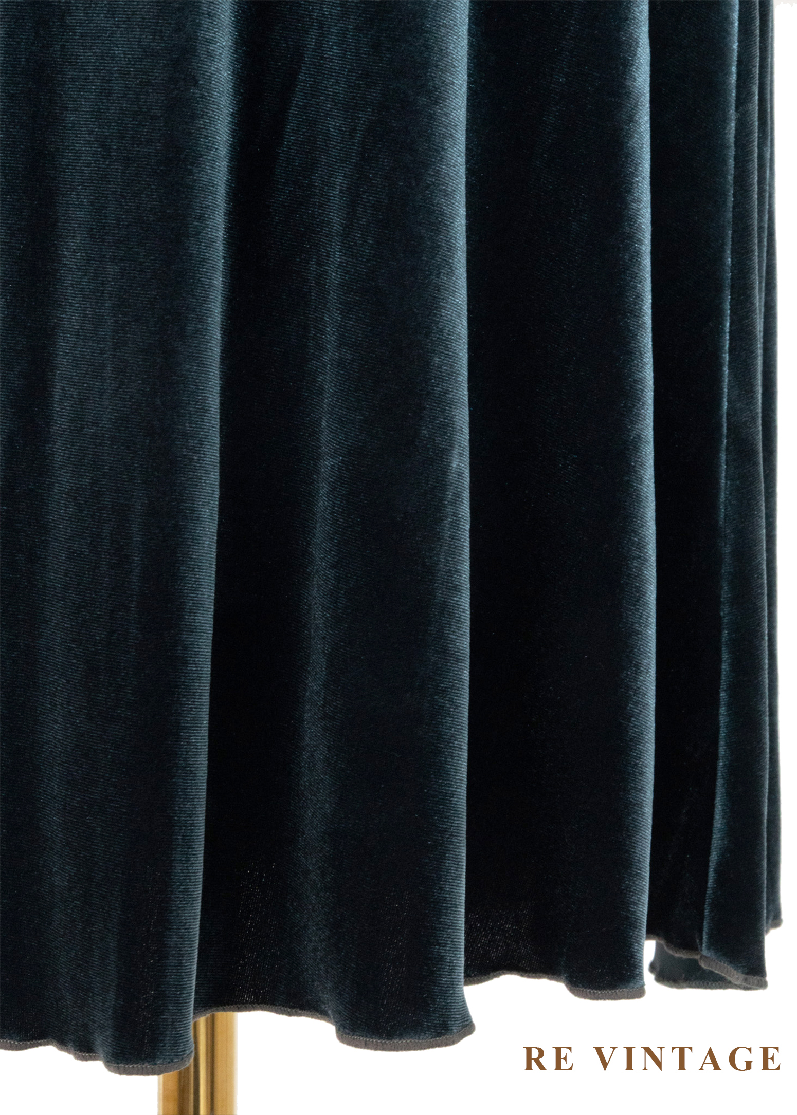 套裝組合 -深湖水綠壓褶絨布美裙(20-28")8