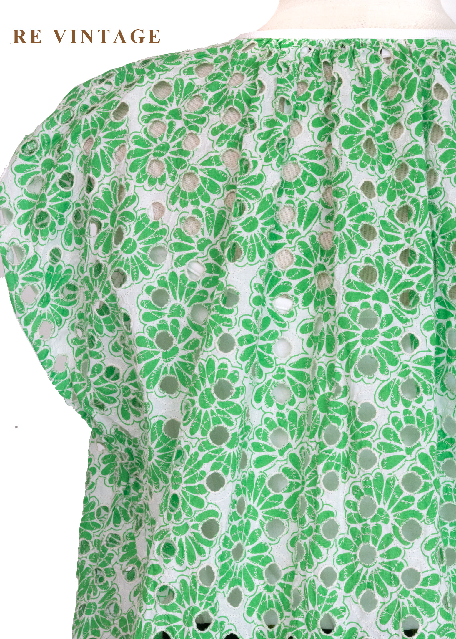 清新俏皮蕾絲花紋寬版上衣/迷你洋裝11