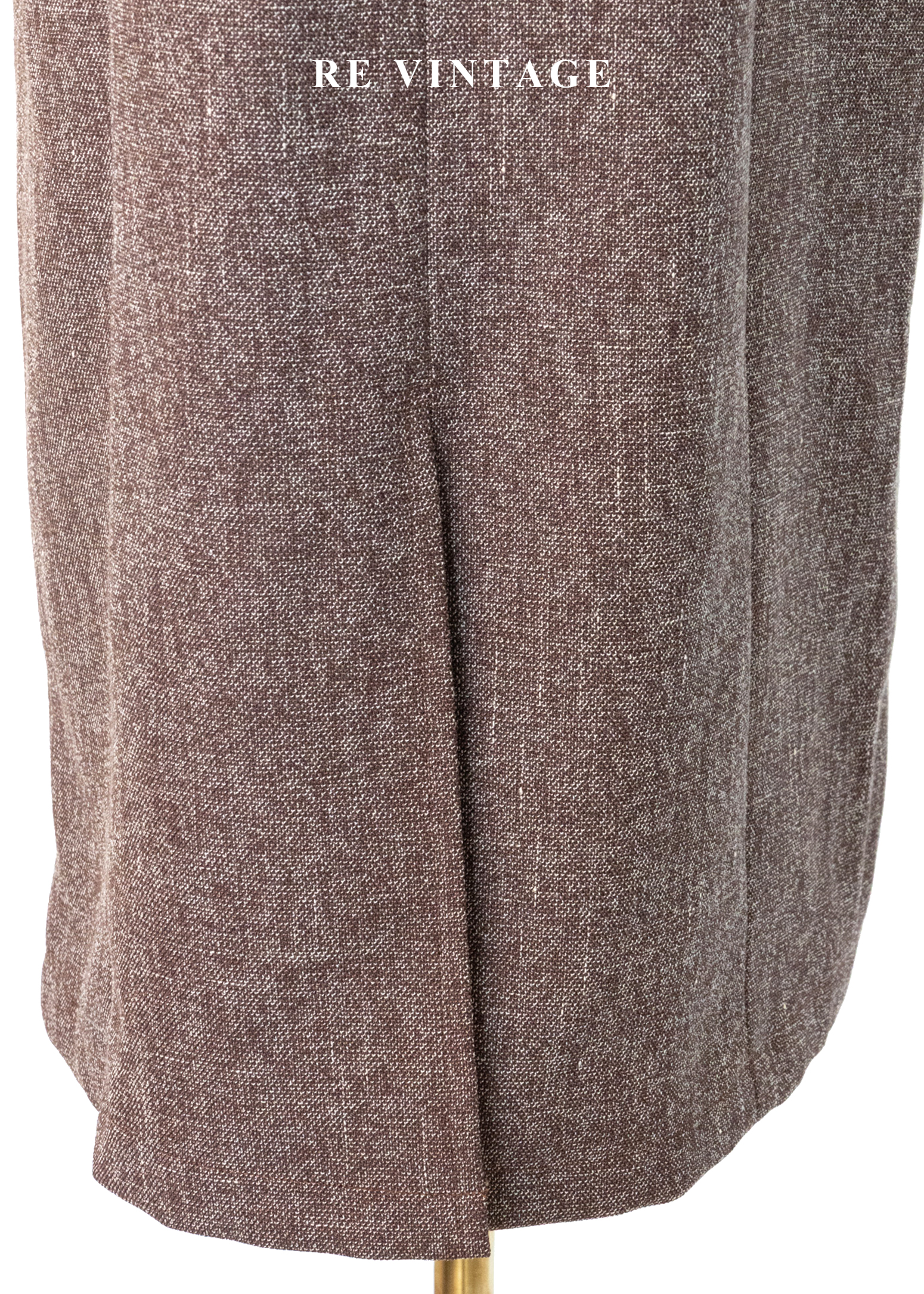 氣質單品 - 復古方領摩卡色氣質長洋裝15