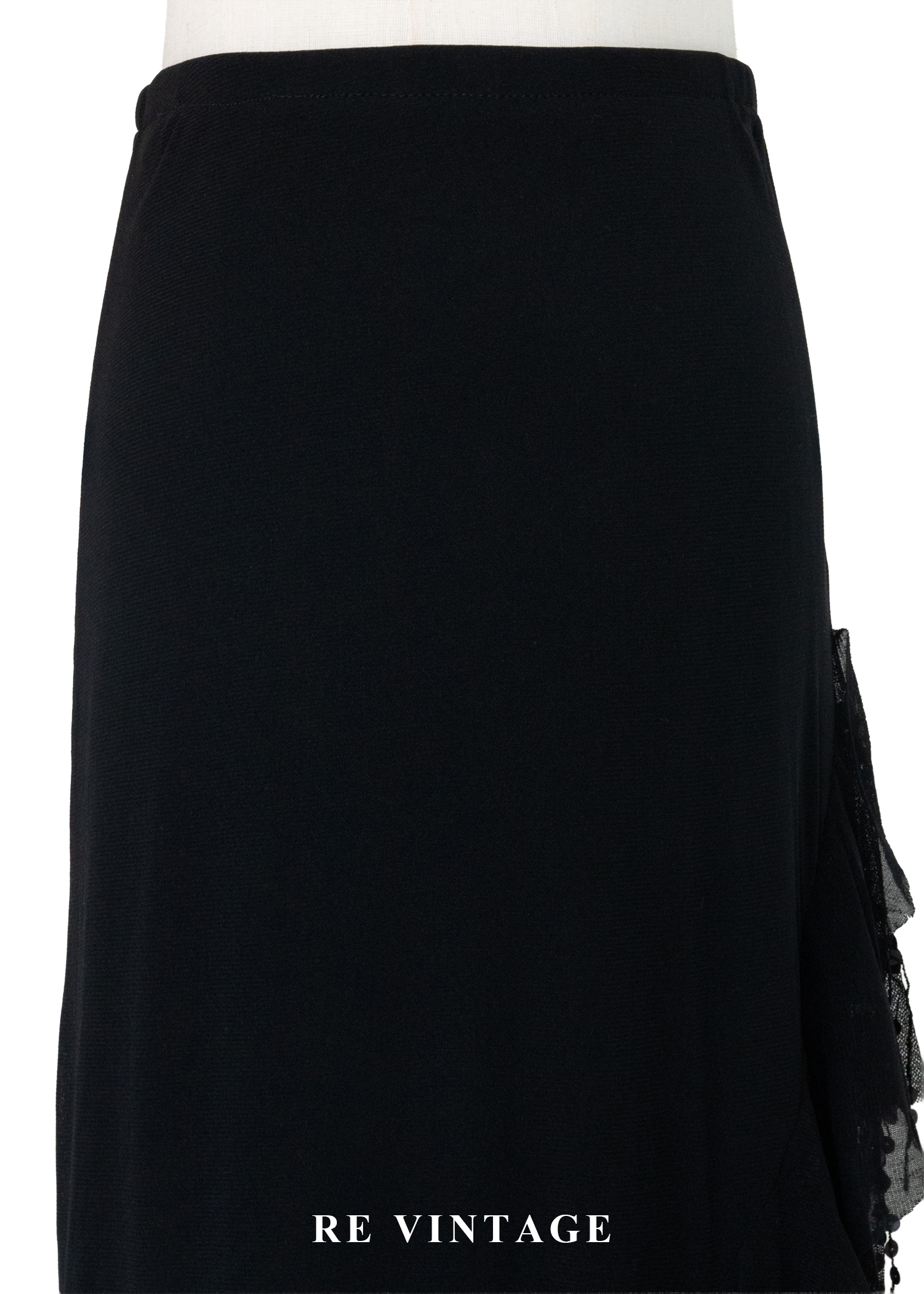 亮片流蘇不規則黑魔女長裙(26-29")3