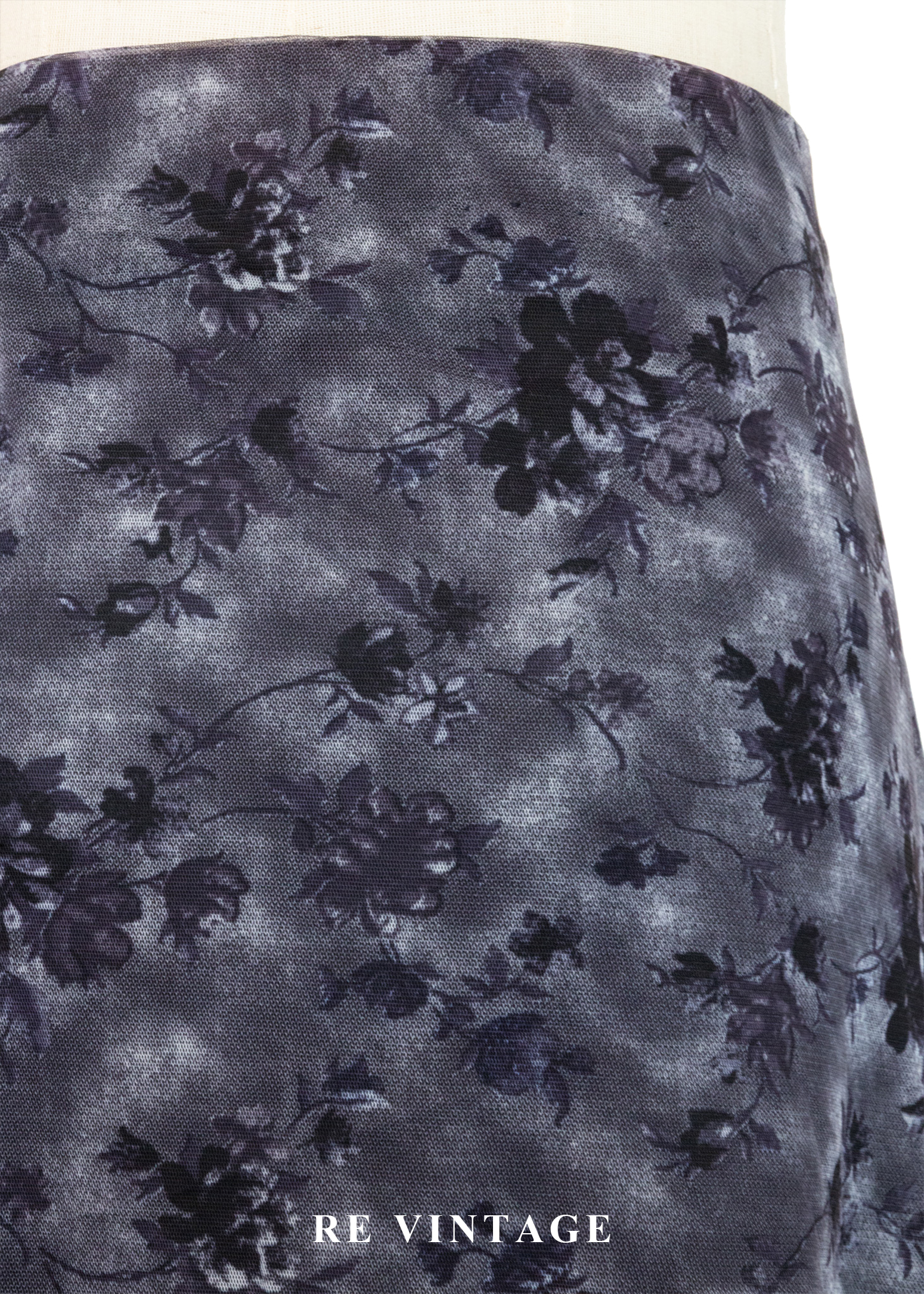 霧藍花朵網紗長裙(25-30")11