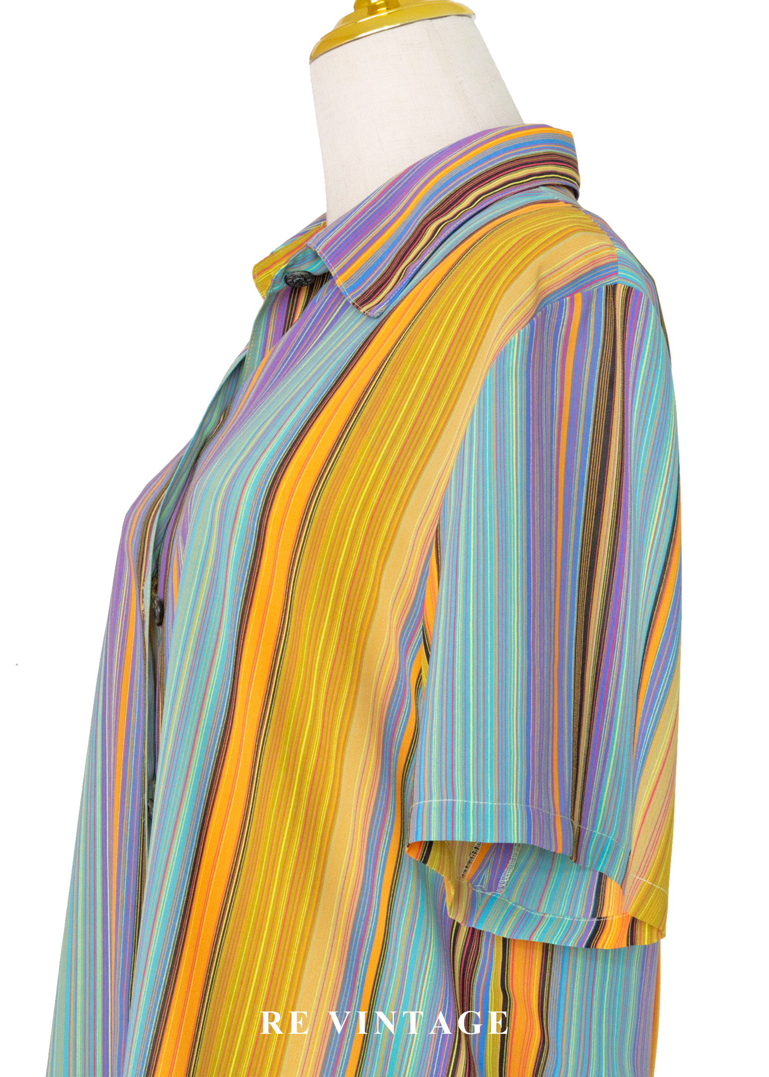 嘉年華條紋短袖襯衫9