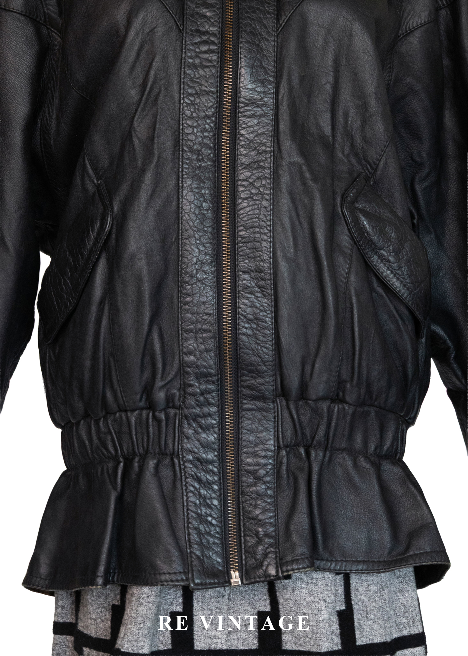 必備單品 - 率性廓形束腰皮外套4