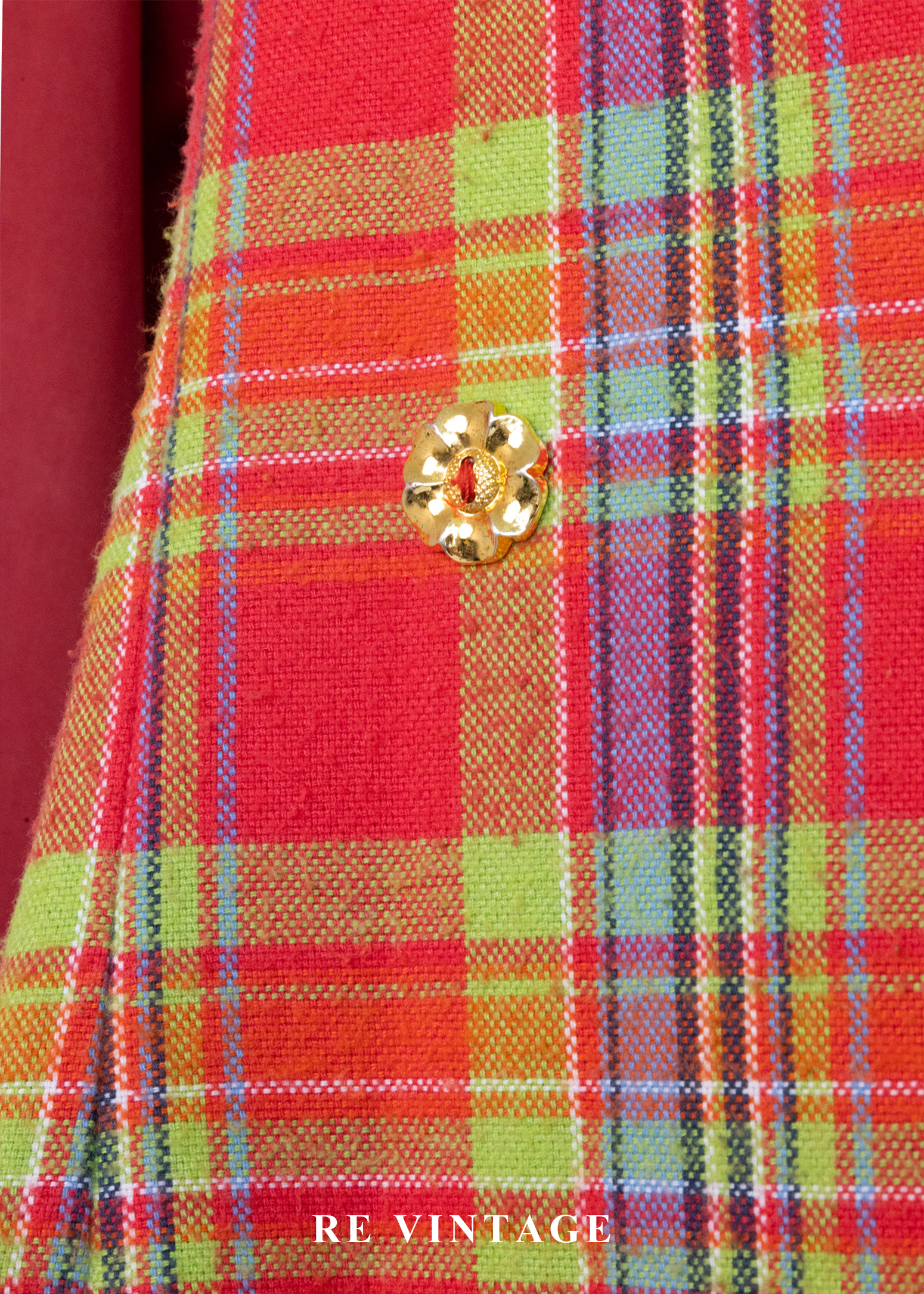 秋冬質感單品 - 甜美紅格紋迷你洋裝6