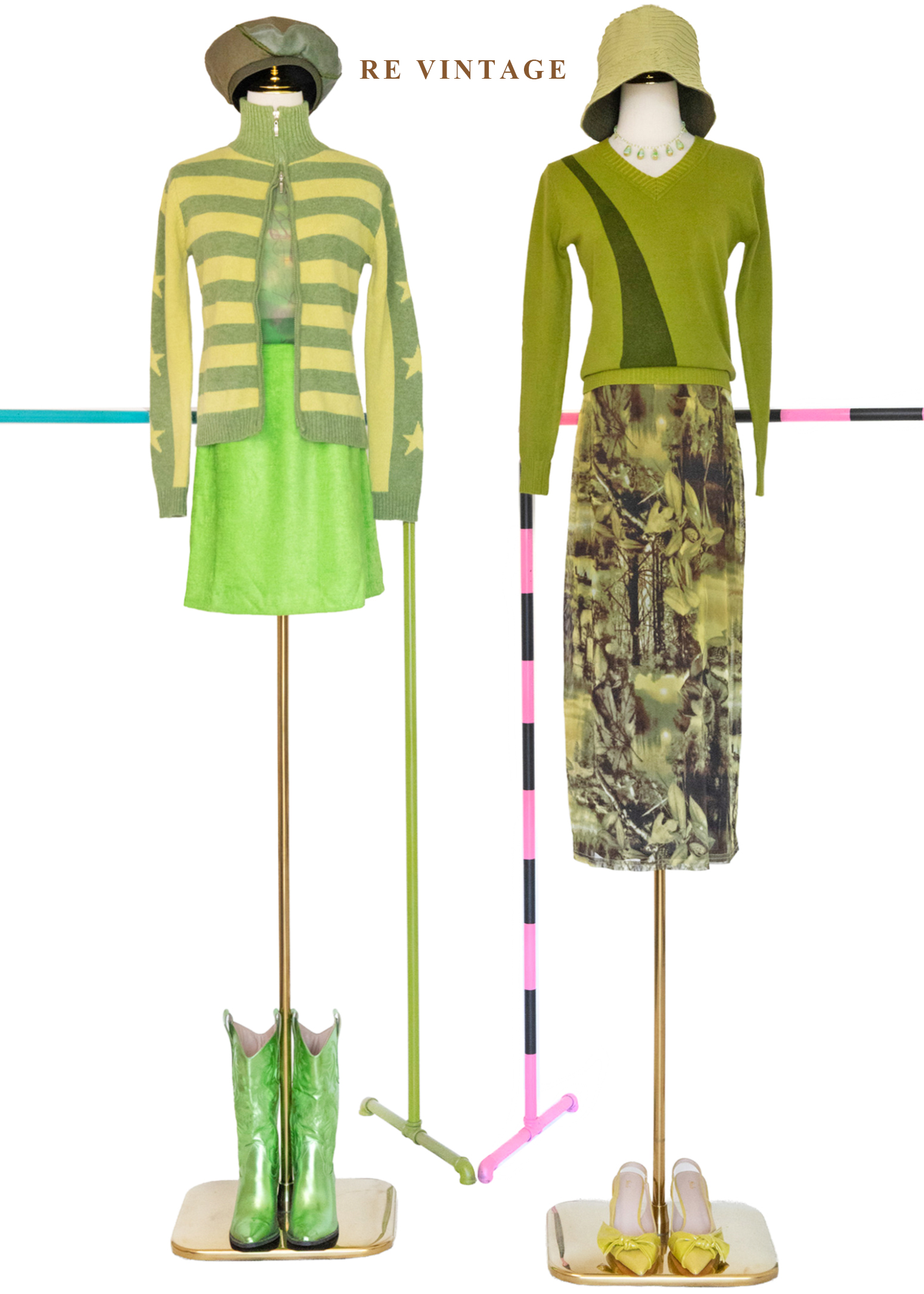 Neon Green 亮眼青蘋果短裙(26")2