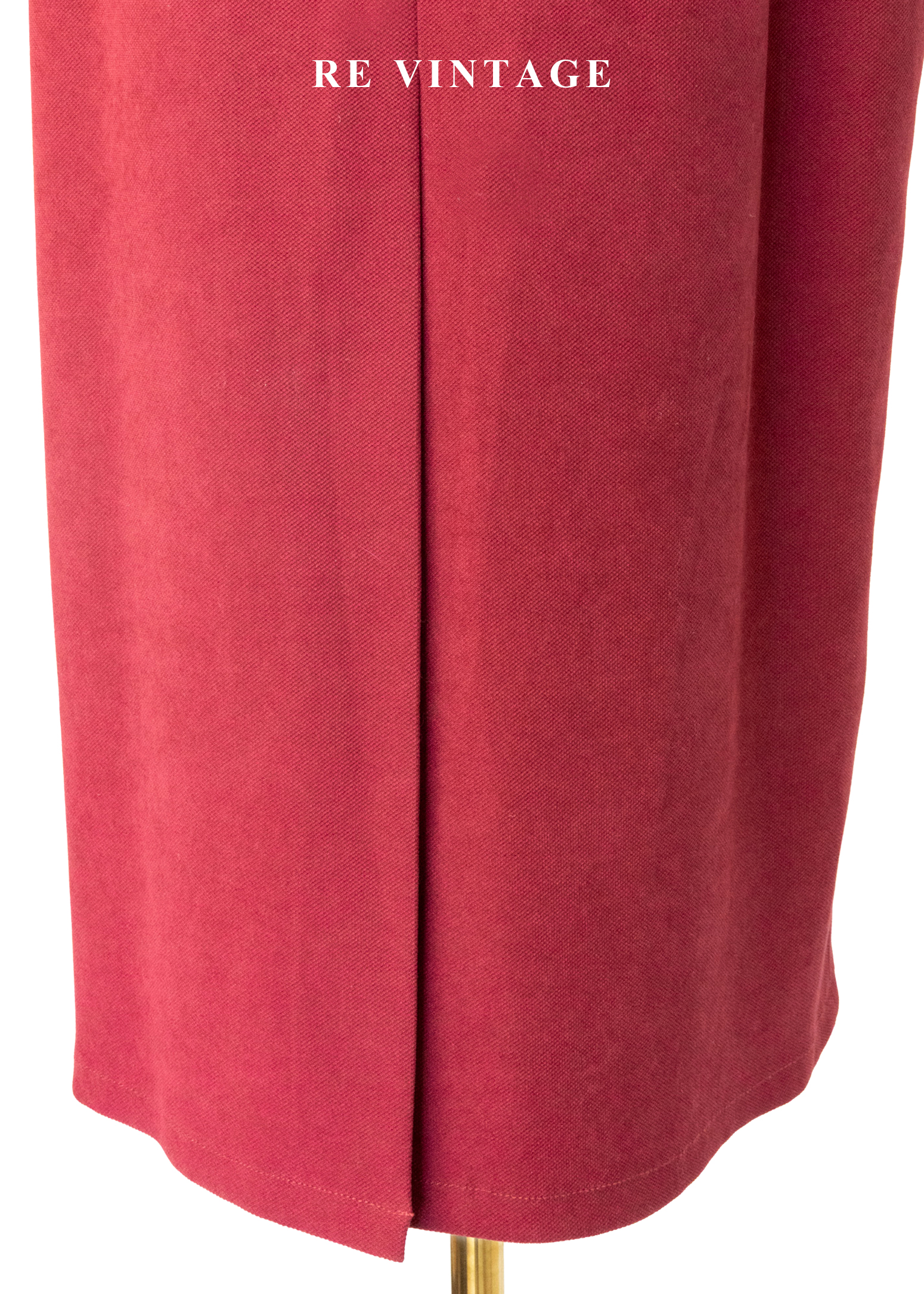 質感單品 - 磚紅色俐落剪裁的都市美裙(24-27")9