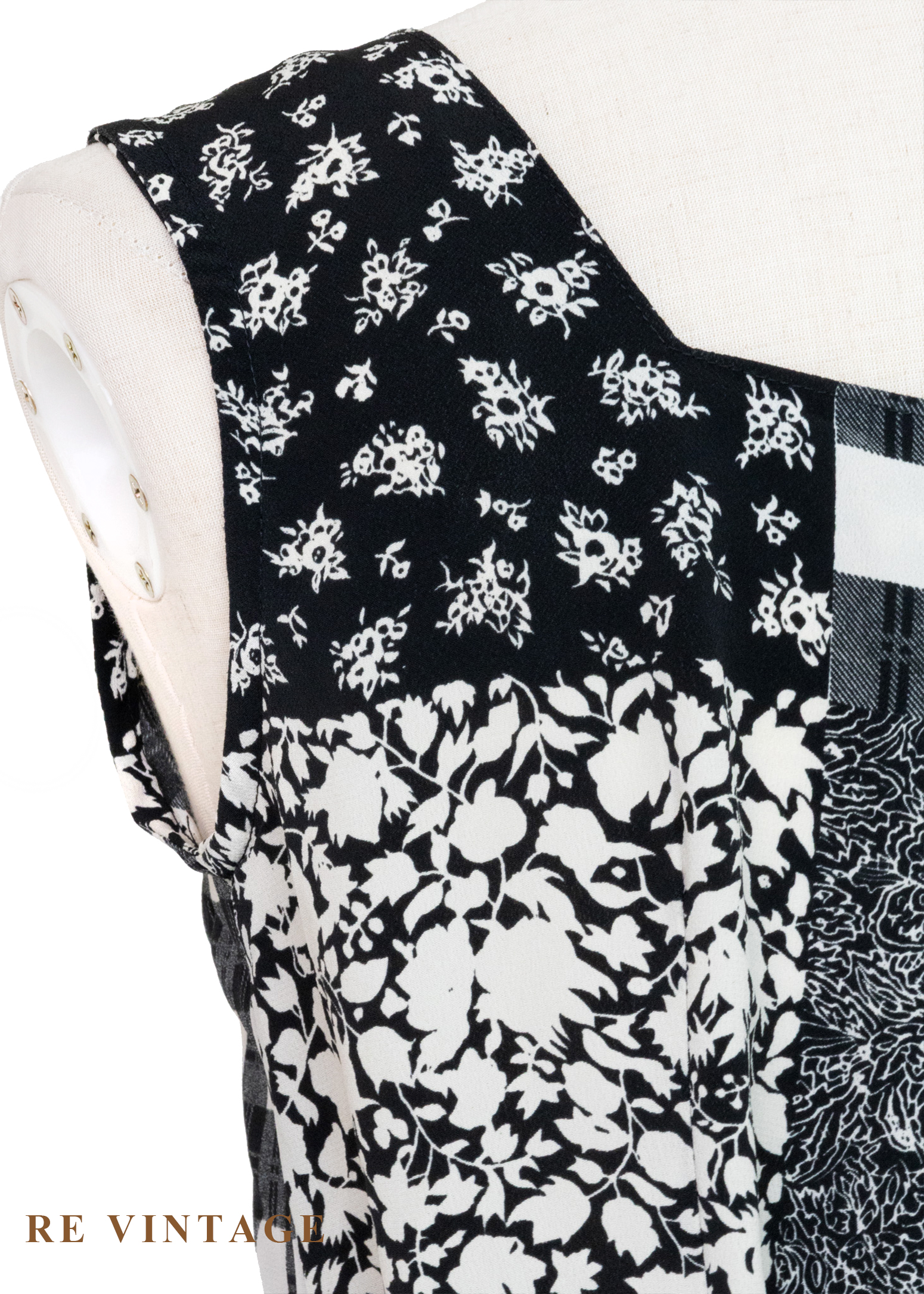 黑白故事拼圖 Patchwork 連身褲17