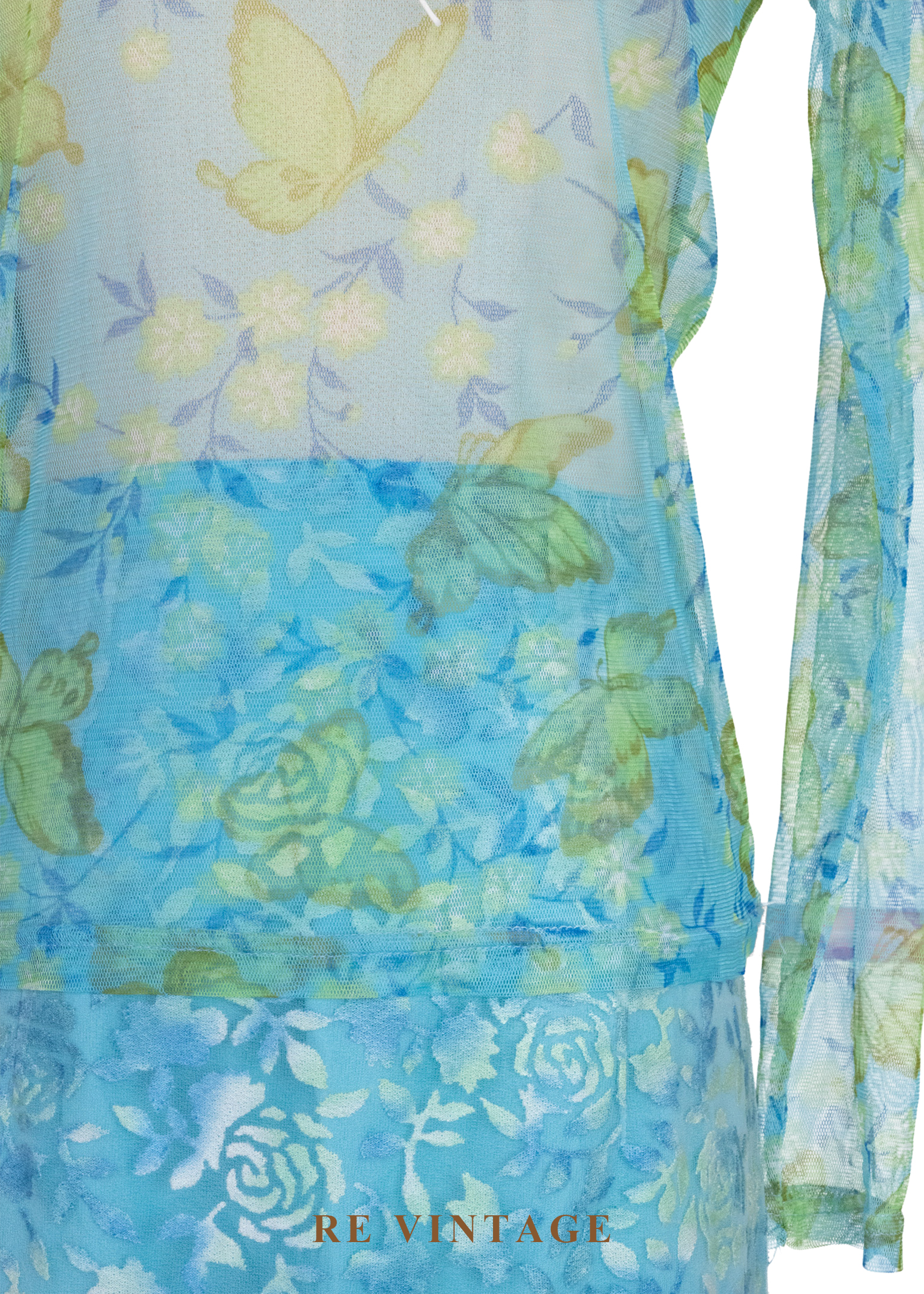 仲夏湖水綠蝴蝶網紗上衣4