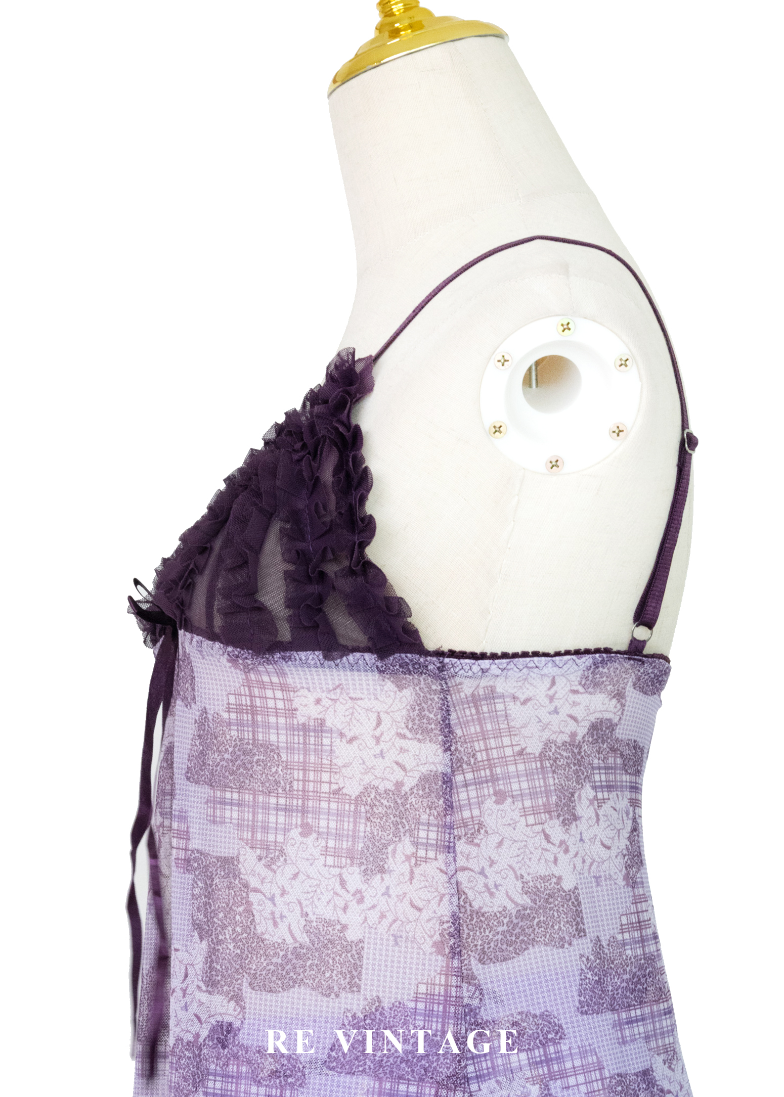 午夜的紫色華爾滋Paisley拼接細肩帶背心8