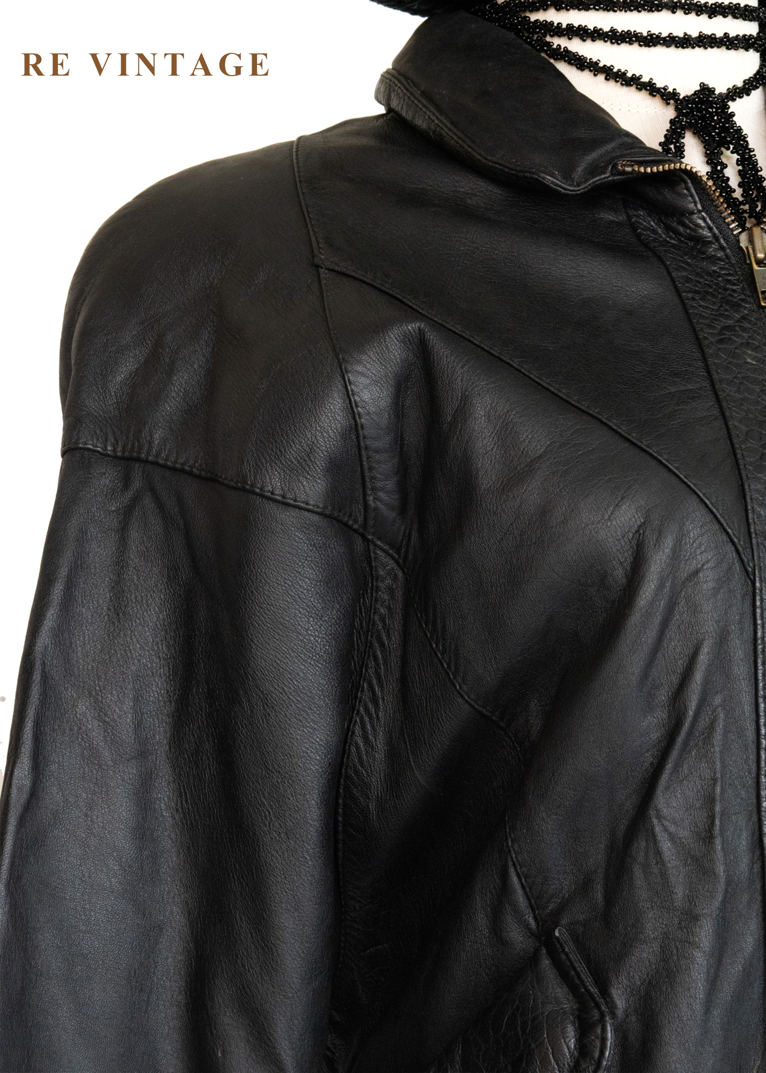 必備單品 - 率性廓形束腰皮外套5