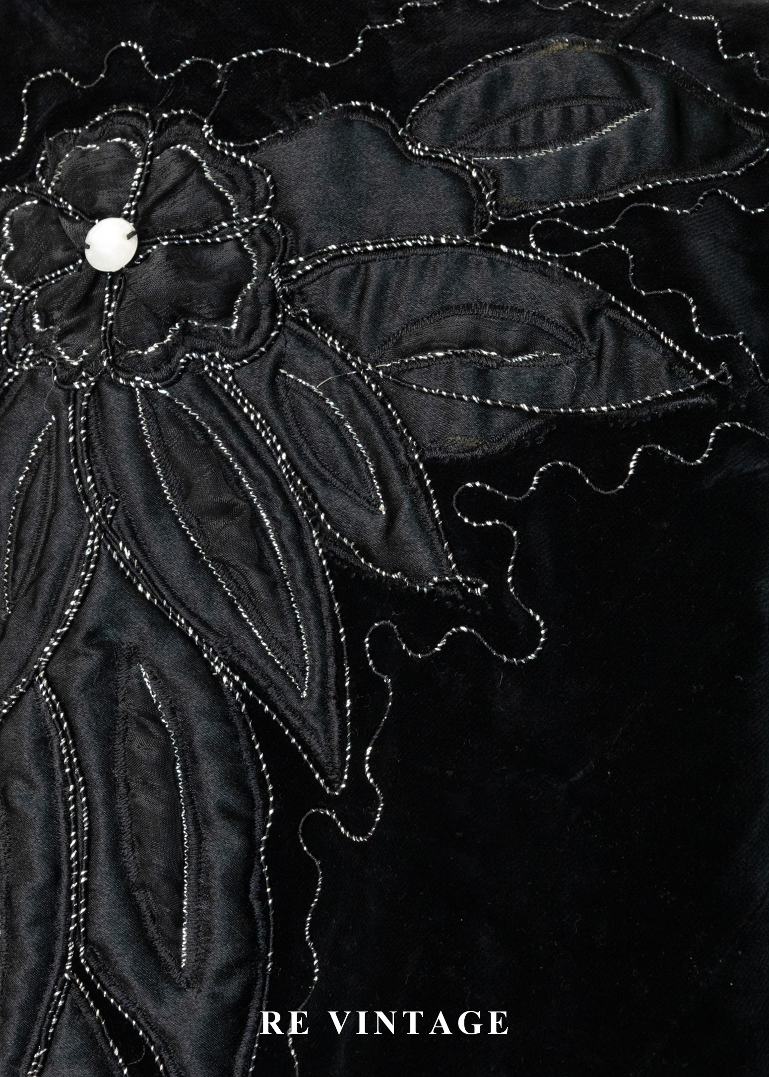 花羽輪廓黑絨深處外套19