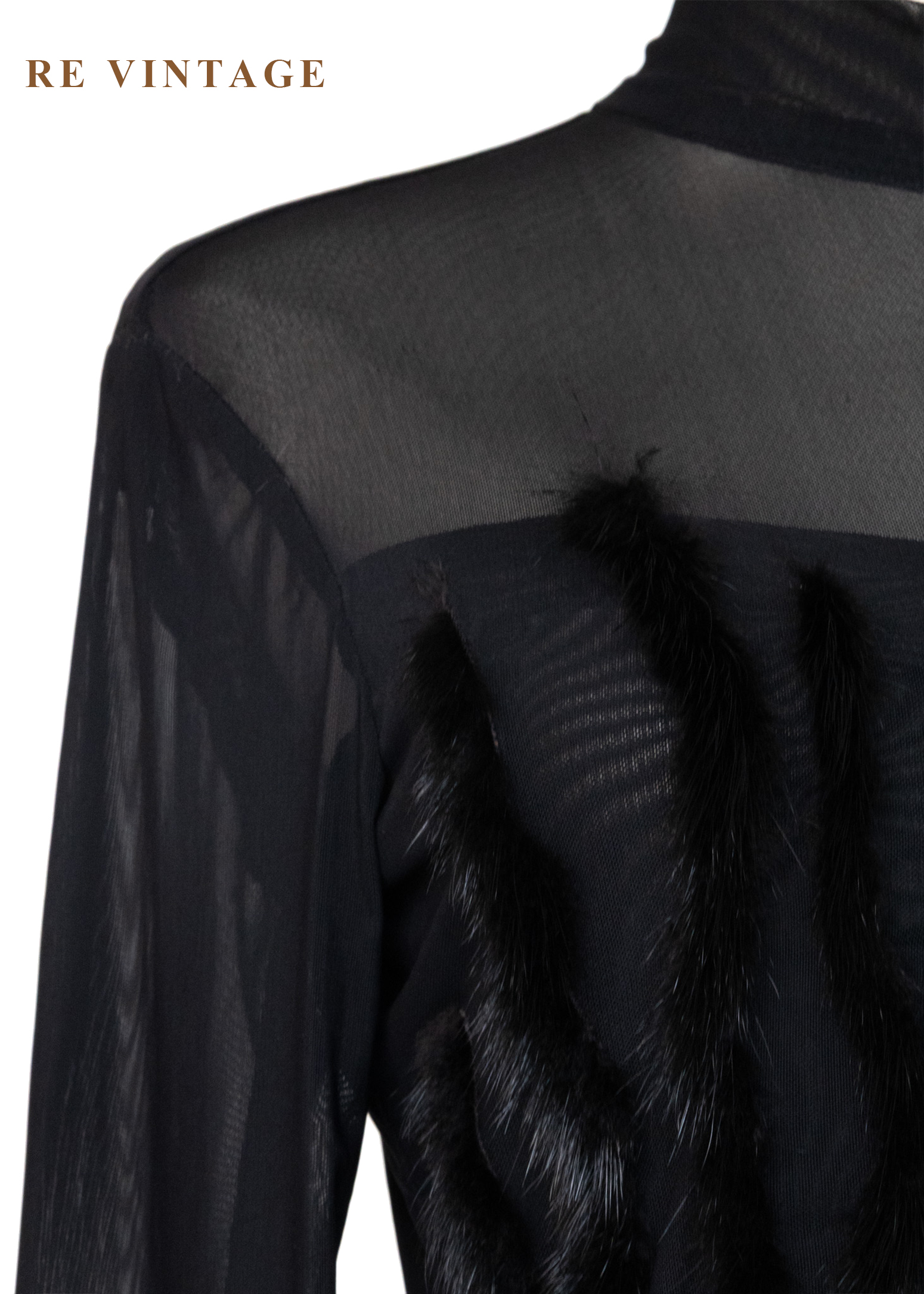 軟毛線條薄紗質地上衣5