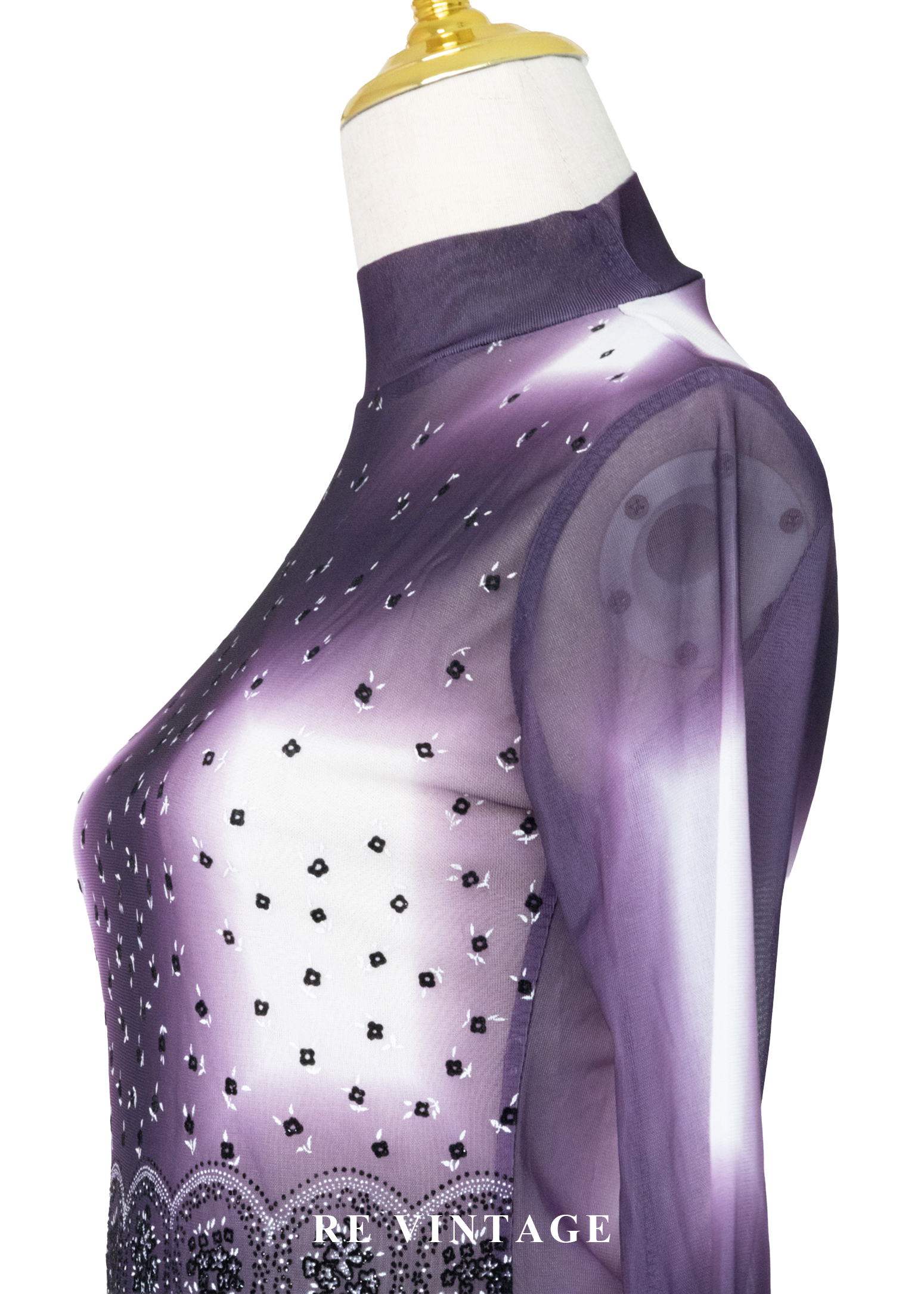 星塵灑落的紫色光暈網紗上衣10