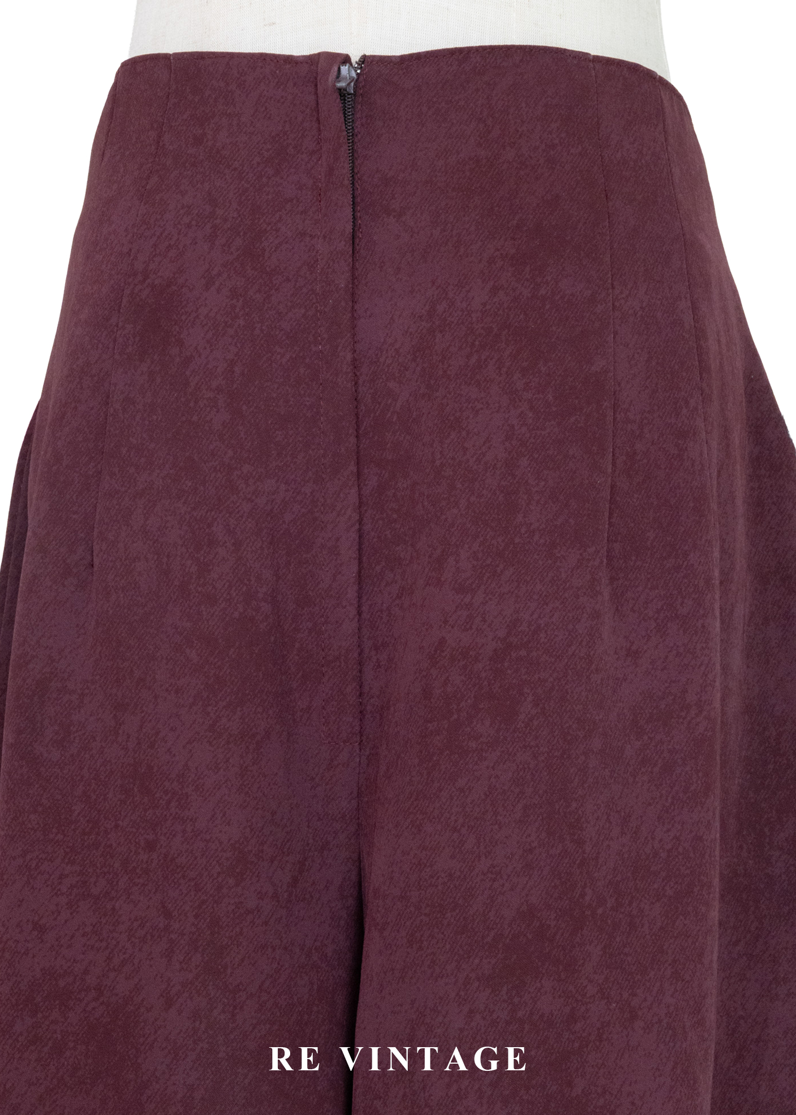 酒紅斑駁紋路高腰寬版五分褲(29")9