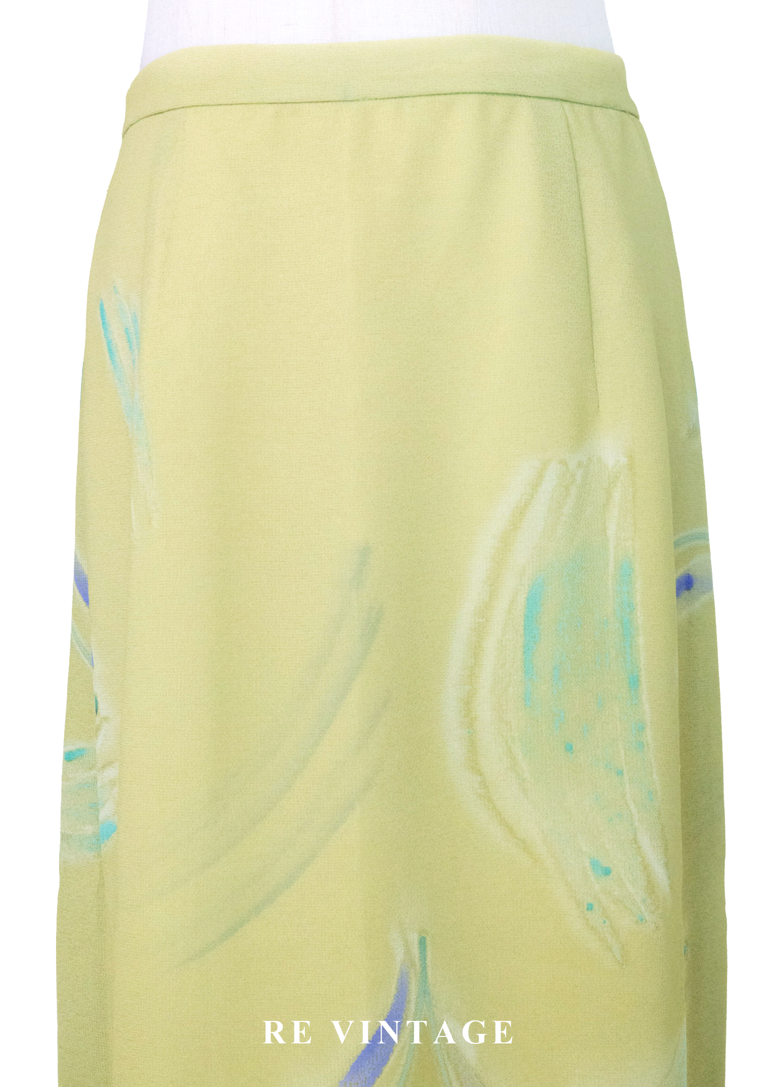 莫內花園的羽毛風筆藝術噴彩長裙(27")3