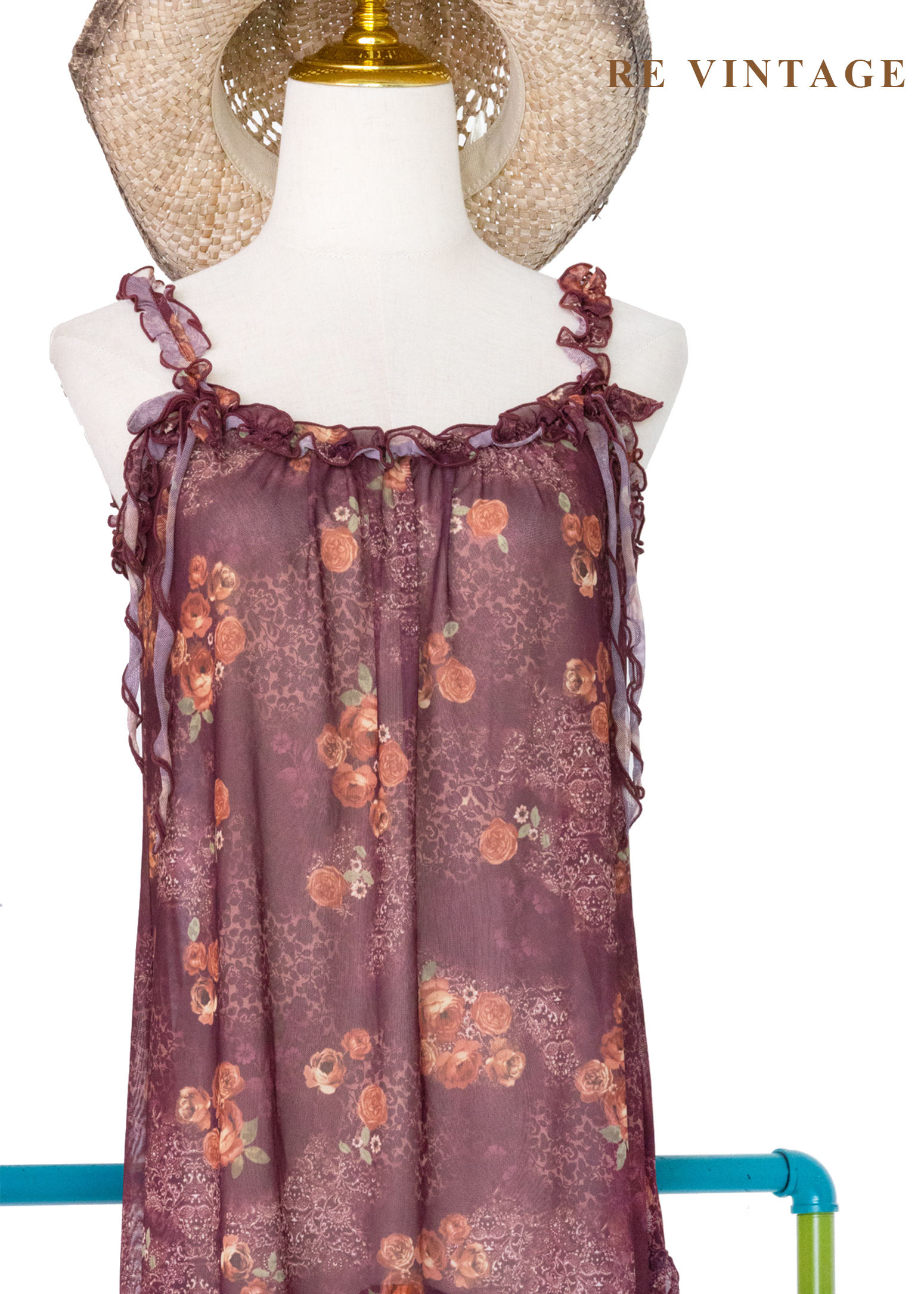 Rose Dust 茶玫瑰浪漫透膚洋裝3