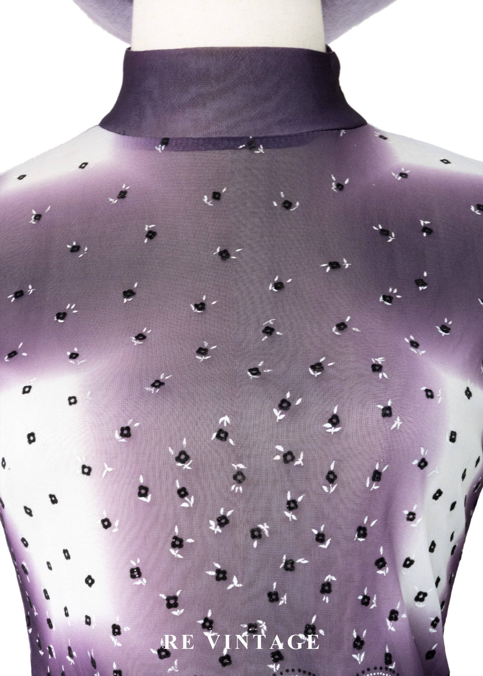 星塵灑落的紫色光暈網紗上衣7