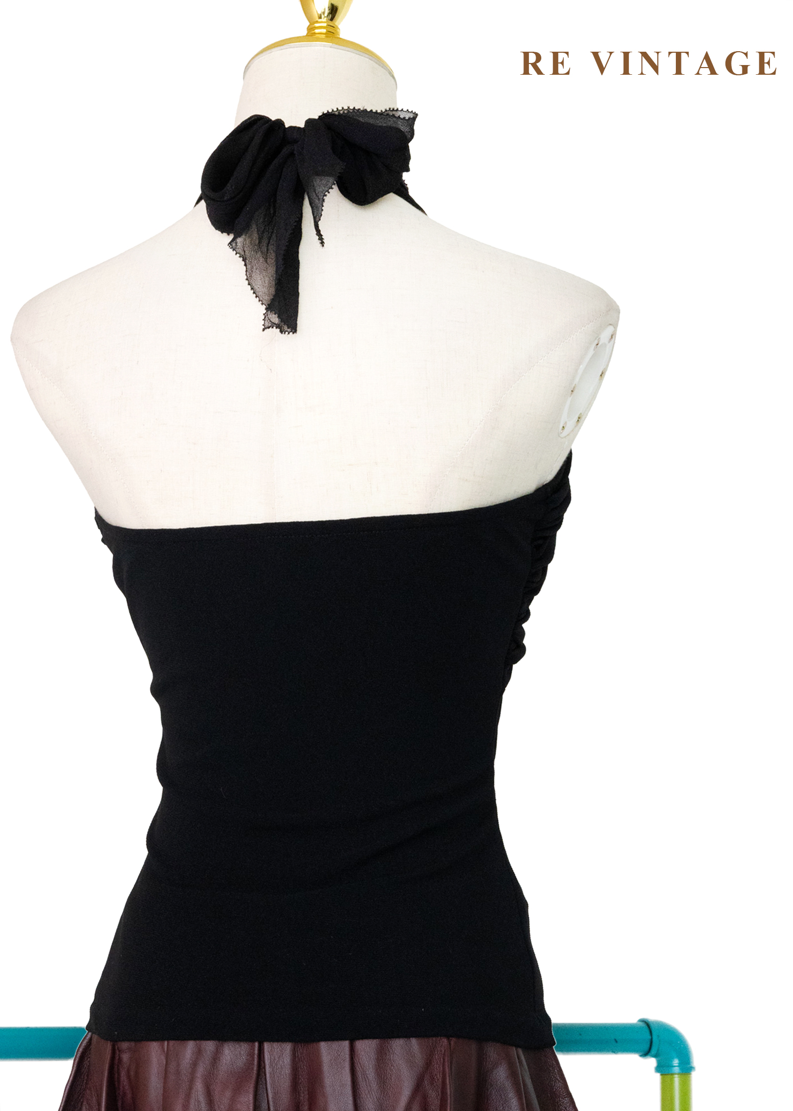 極致美背抓皺繞頸背心7