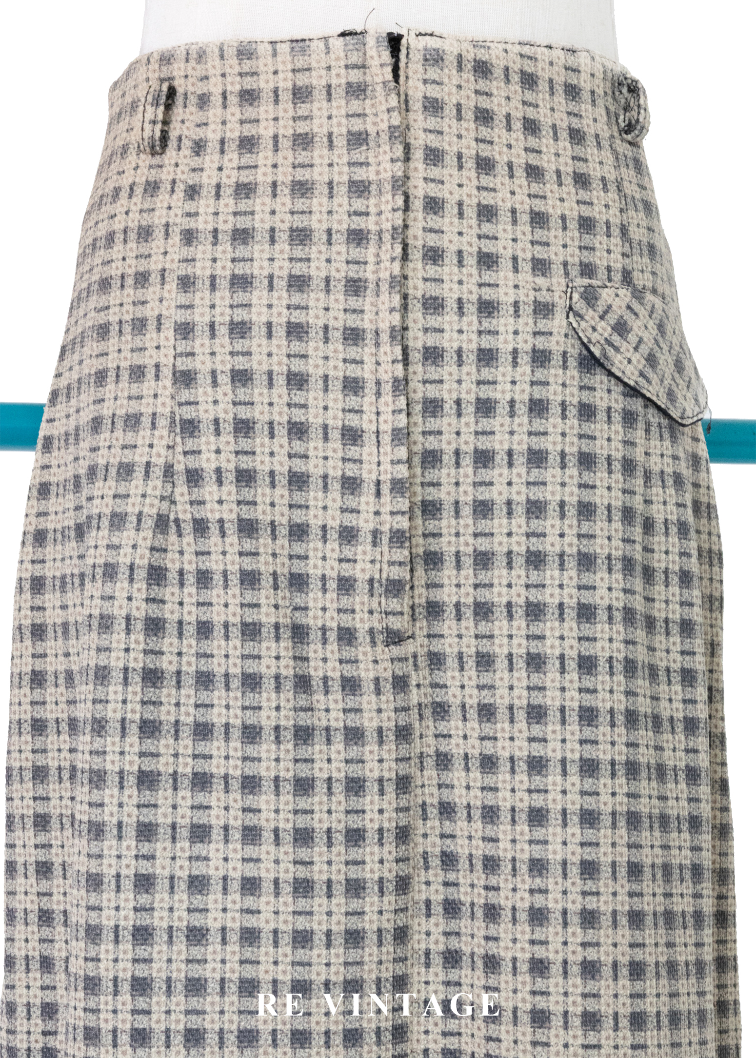 質感單品 - 漫步時光英倫經典細格紋長裙(28")8