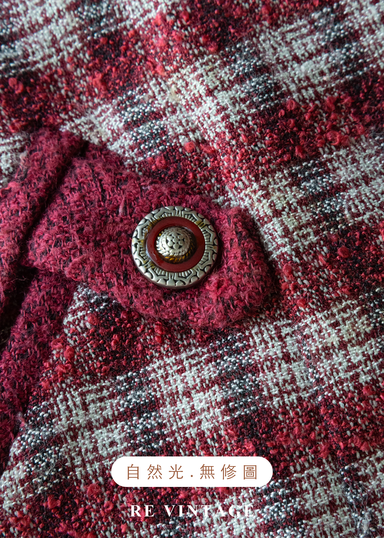 質感單品 - 精緻酒紅格紋短裙(27")13