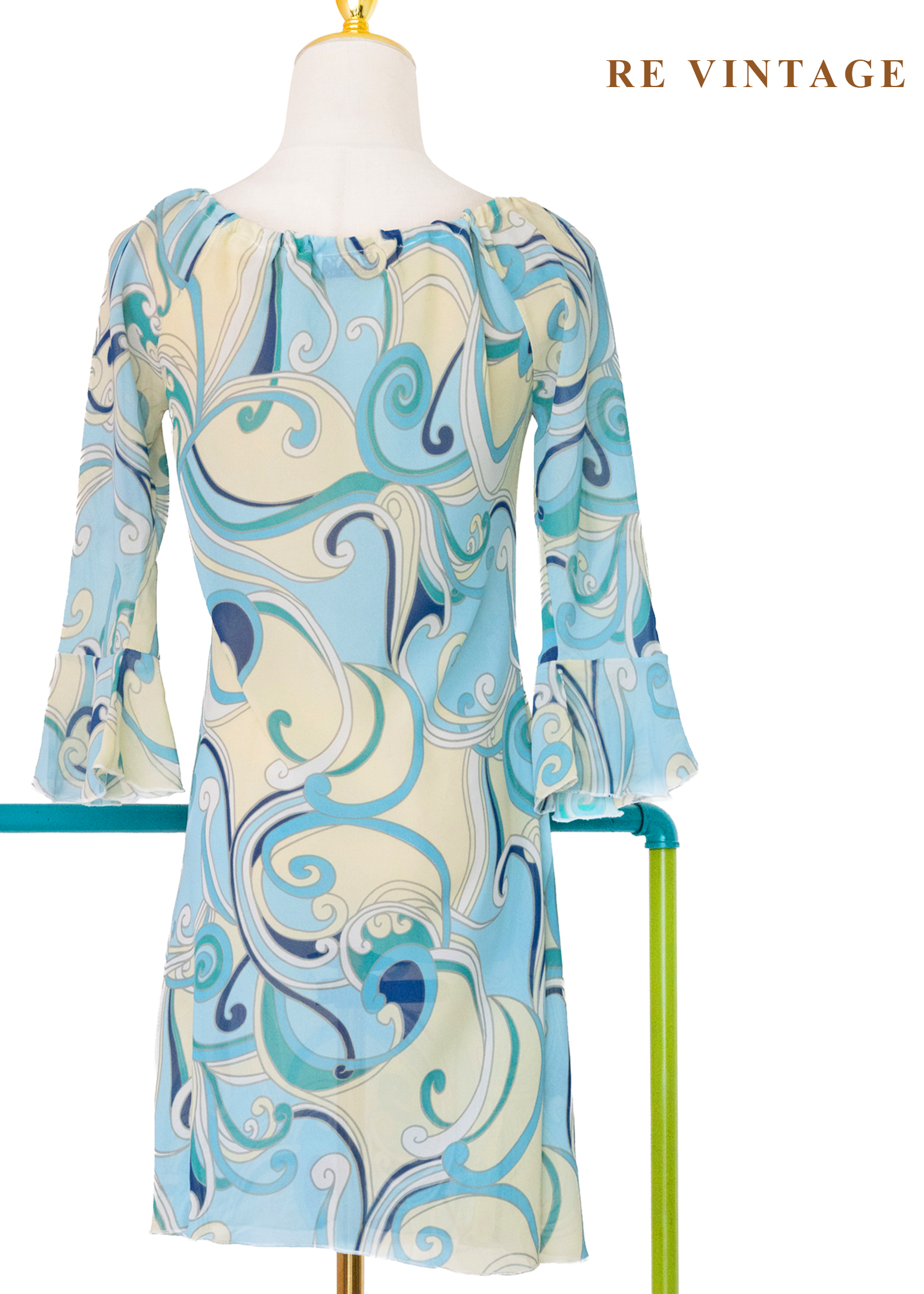 海潮迷幻普普風漩渦雪紡洋裝10