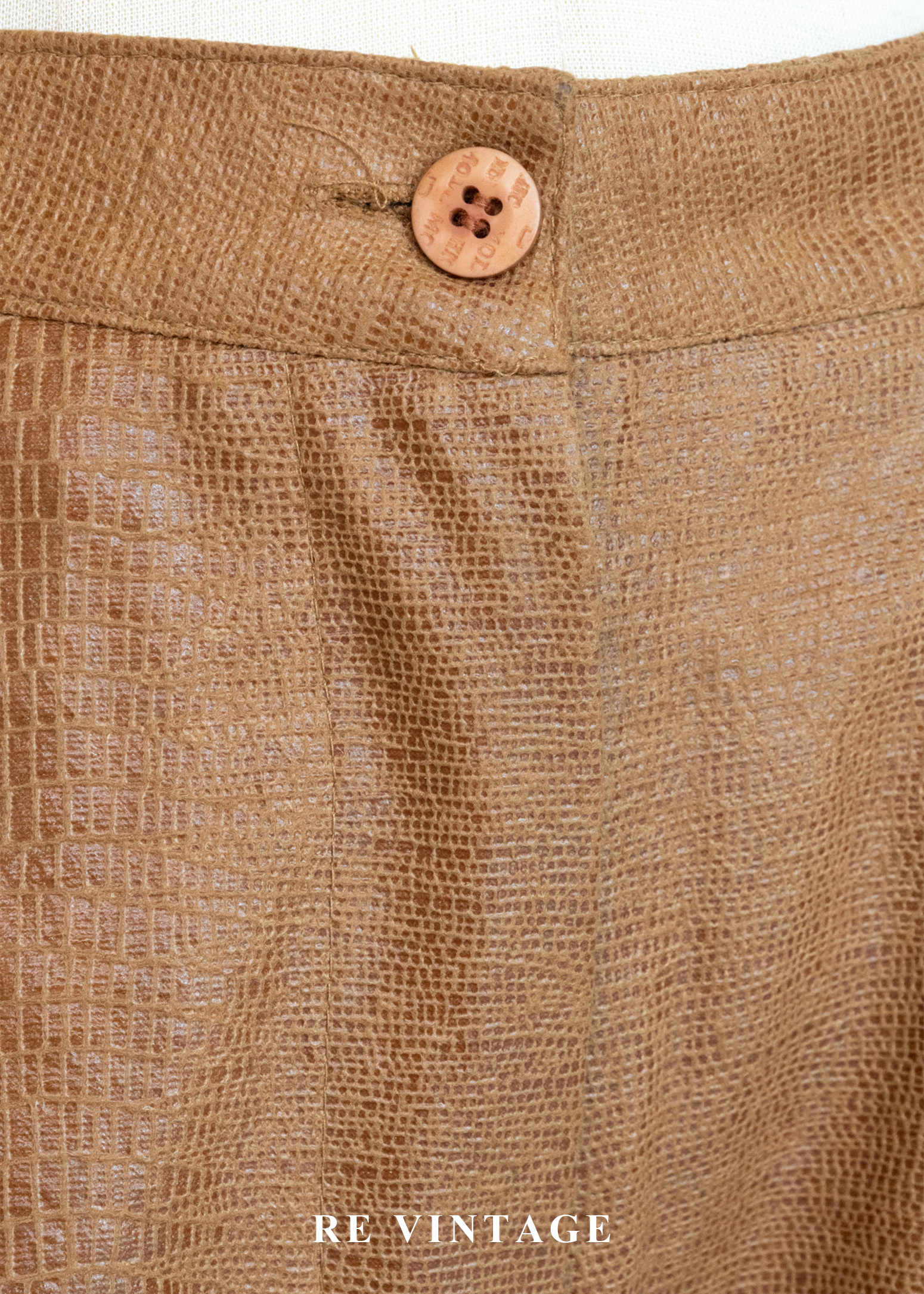 曠野的餘暉仿蛇紋壓紋長褲(~26")6