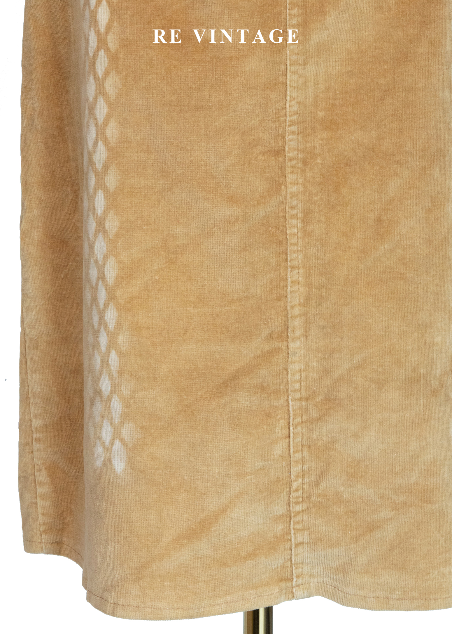 暖陽太妃糖流光格影燈芯絨及膝裙(29")4