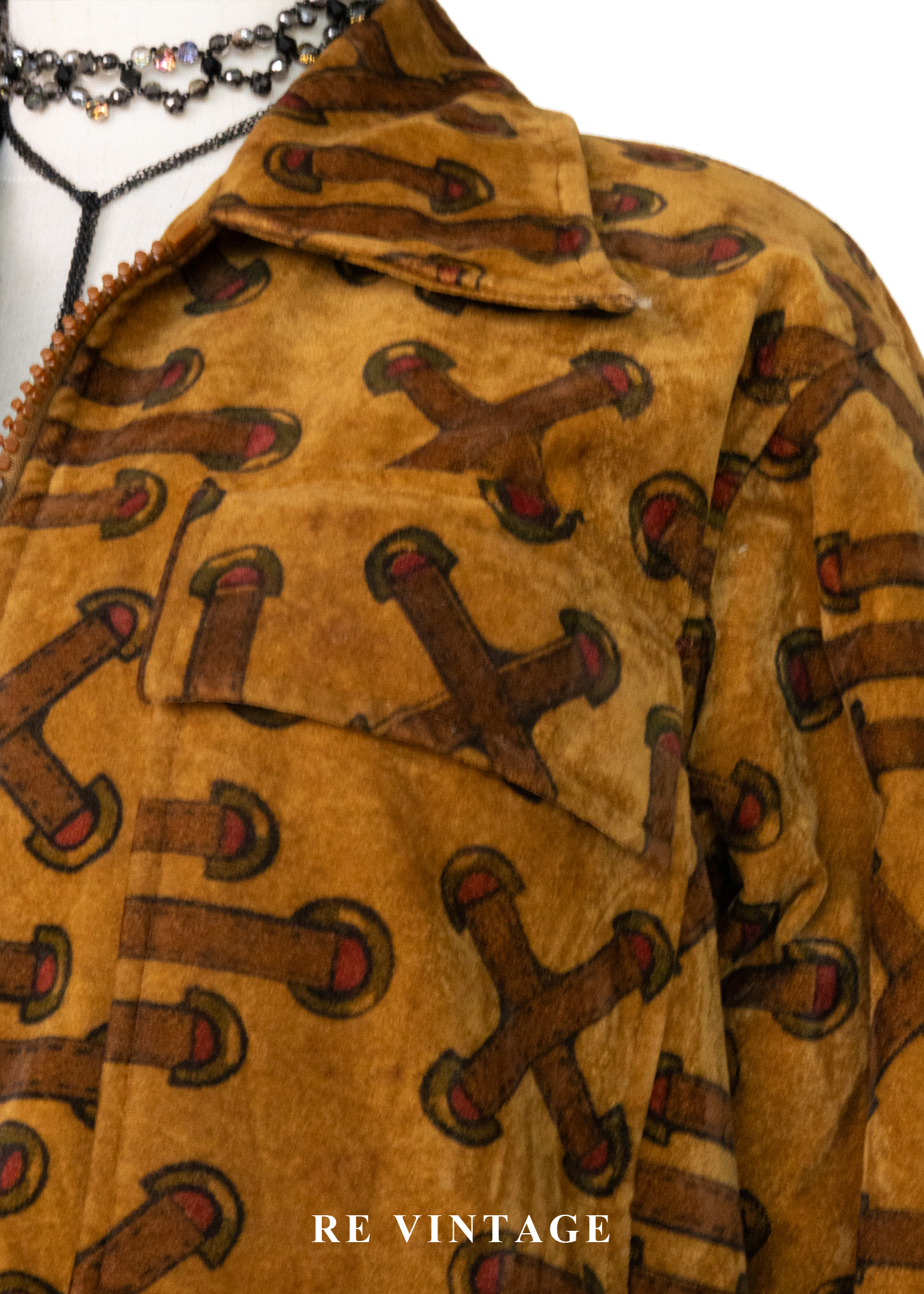 焦糖色穿繩記號麂皮長毛內裏外套6