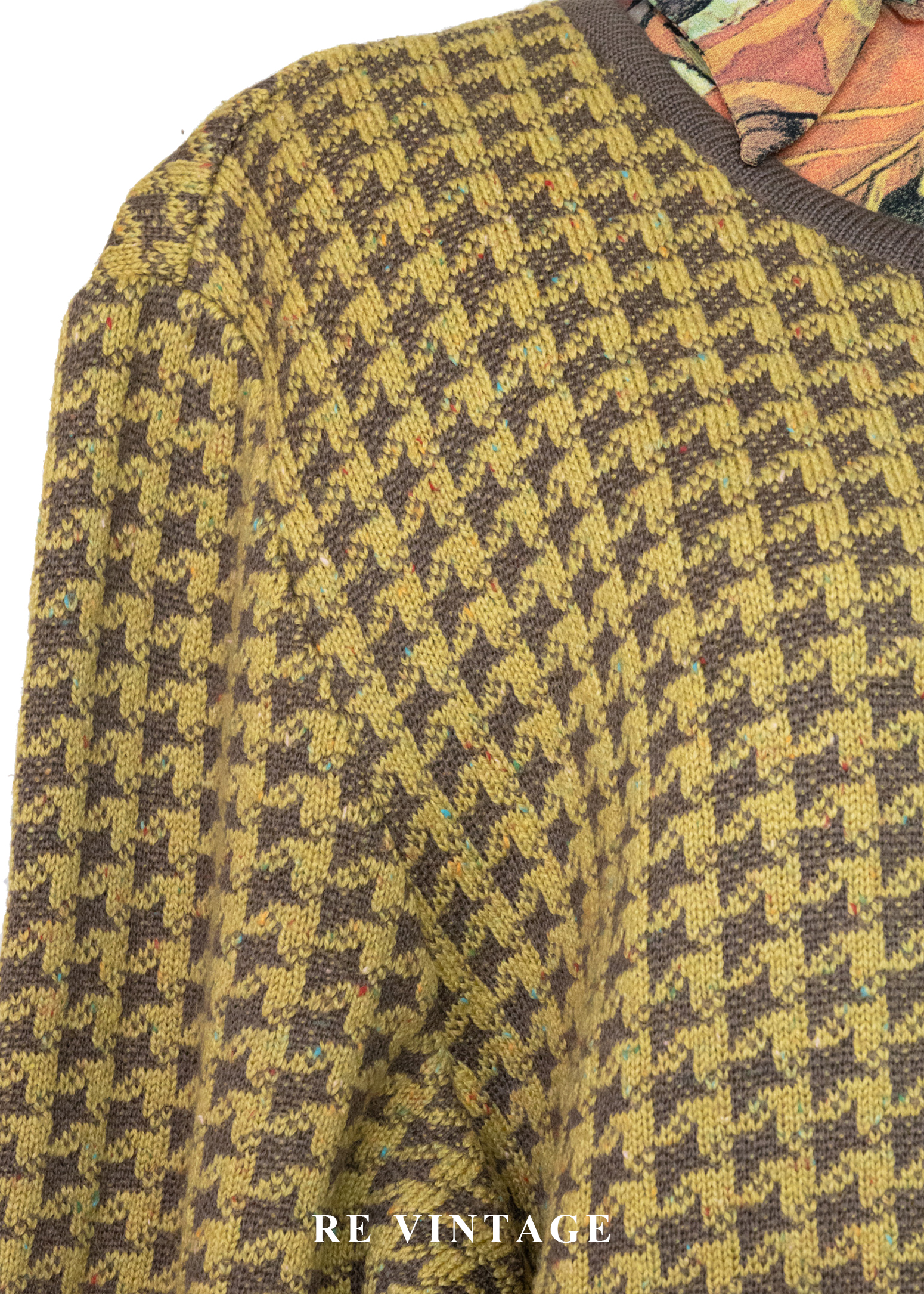 質感單品 - Lemon Yellow 千鳥格針織外套5