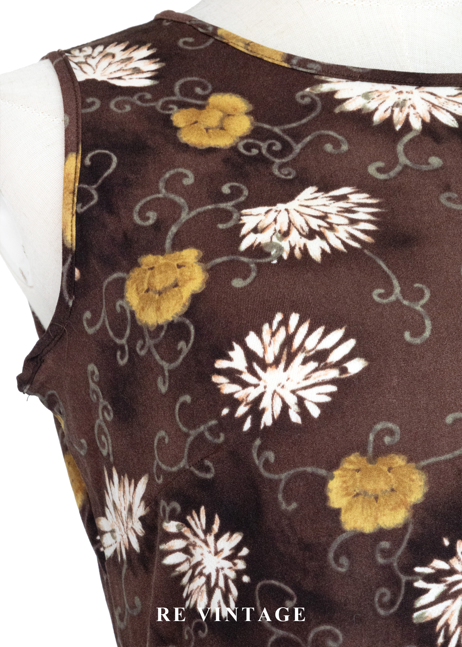 Mocha 雙色小花迷你短洋裝7