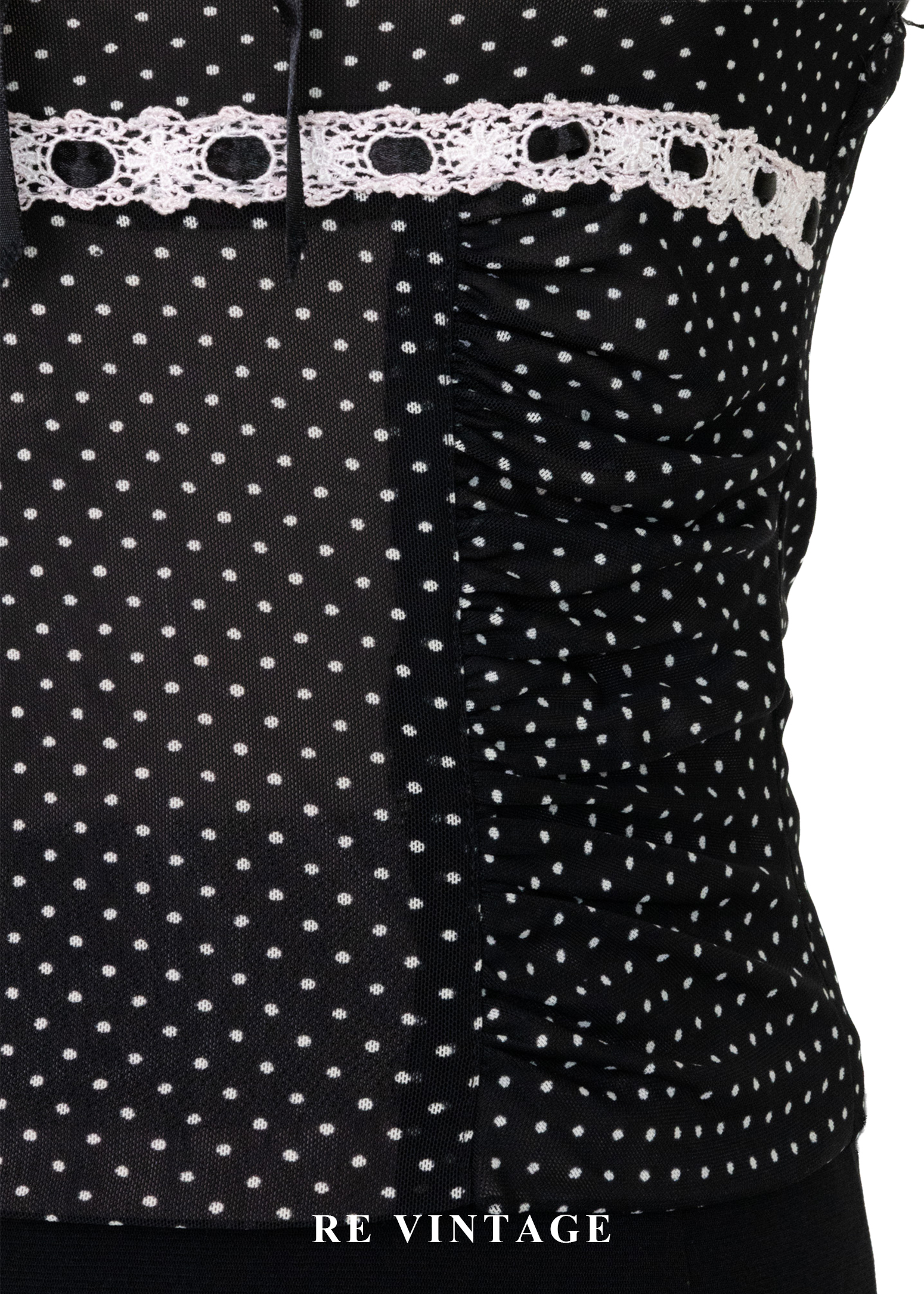 塞納河畔的夏日法式少女波點細肩帶背心6