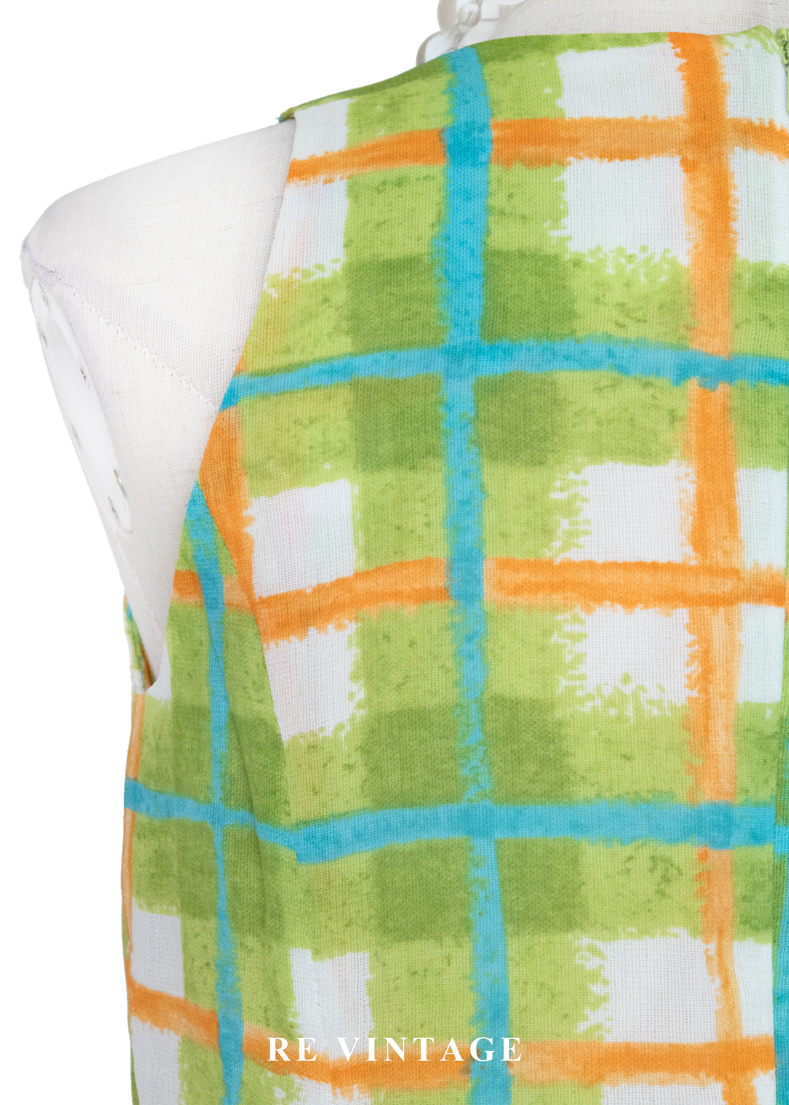 夏日維他命 - 手繪格紋洋裝12